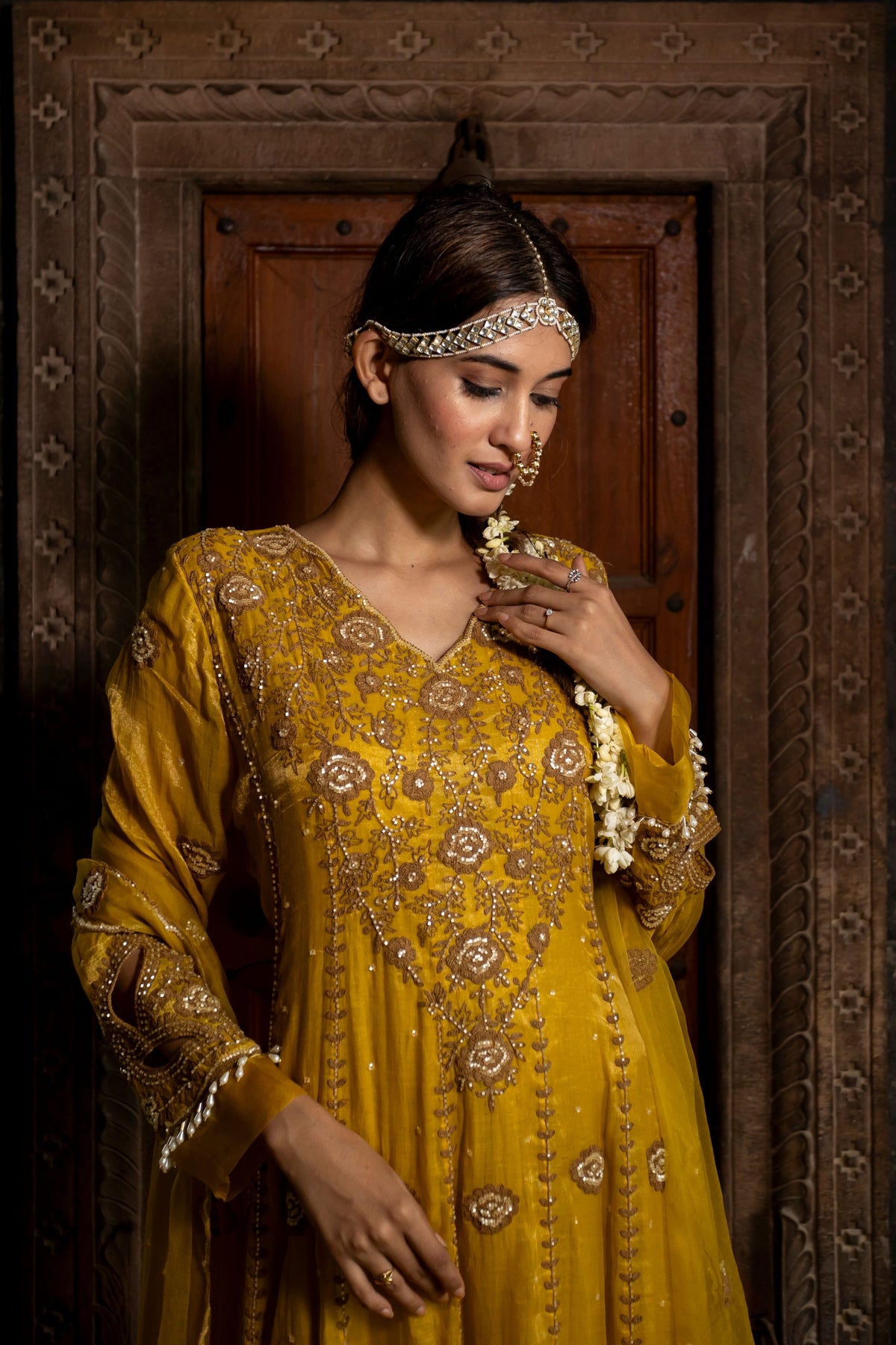 Yellow Anarkali Set