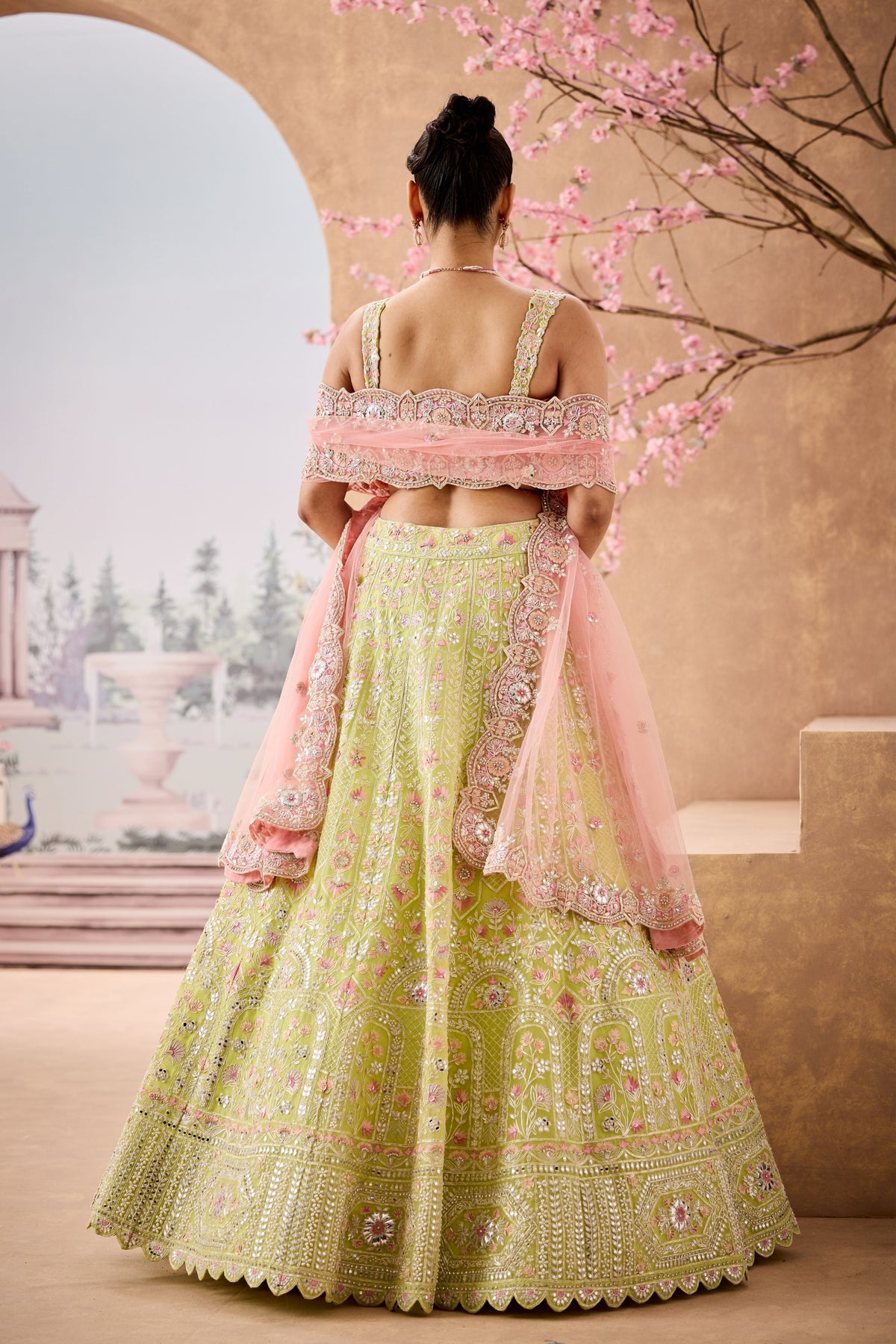 Shbr Lime Green Lehenga Set