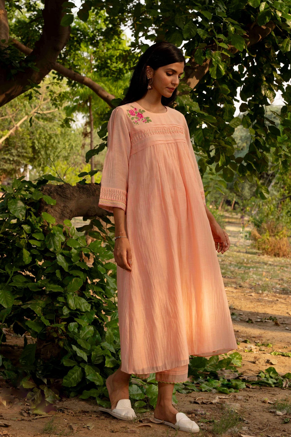 Peach Kurta Set