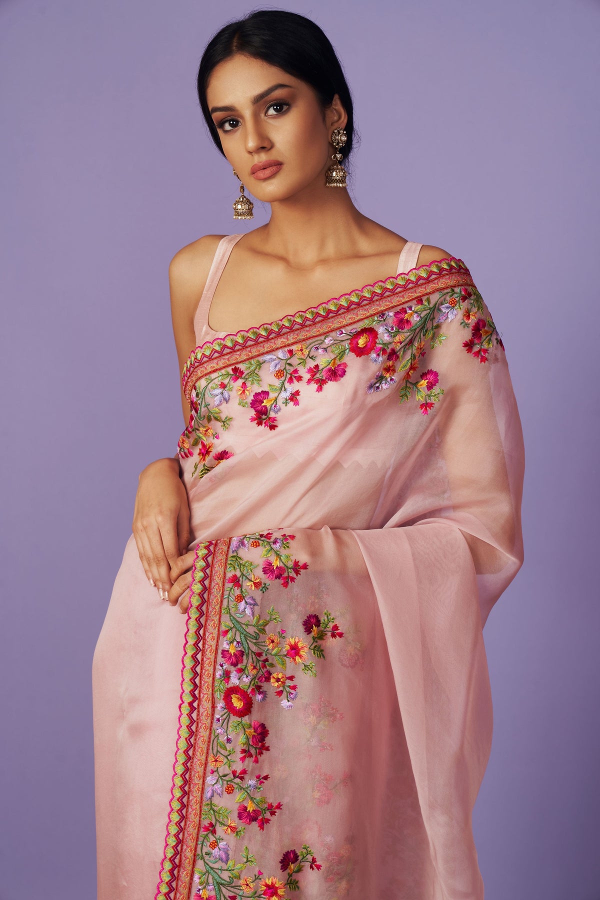 Multi Threadwork Saree Set