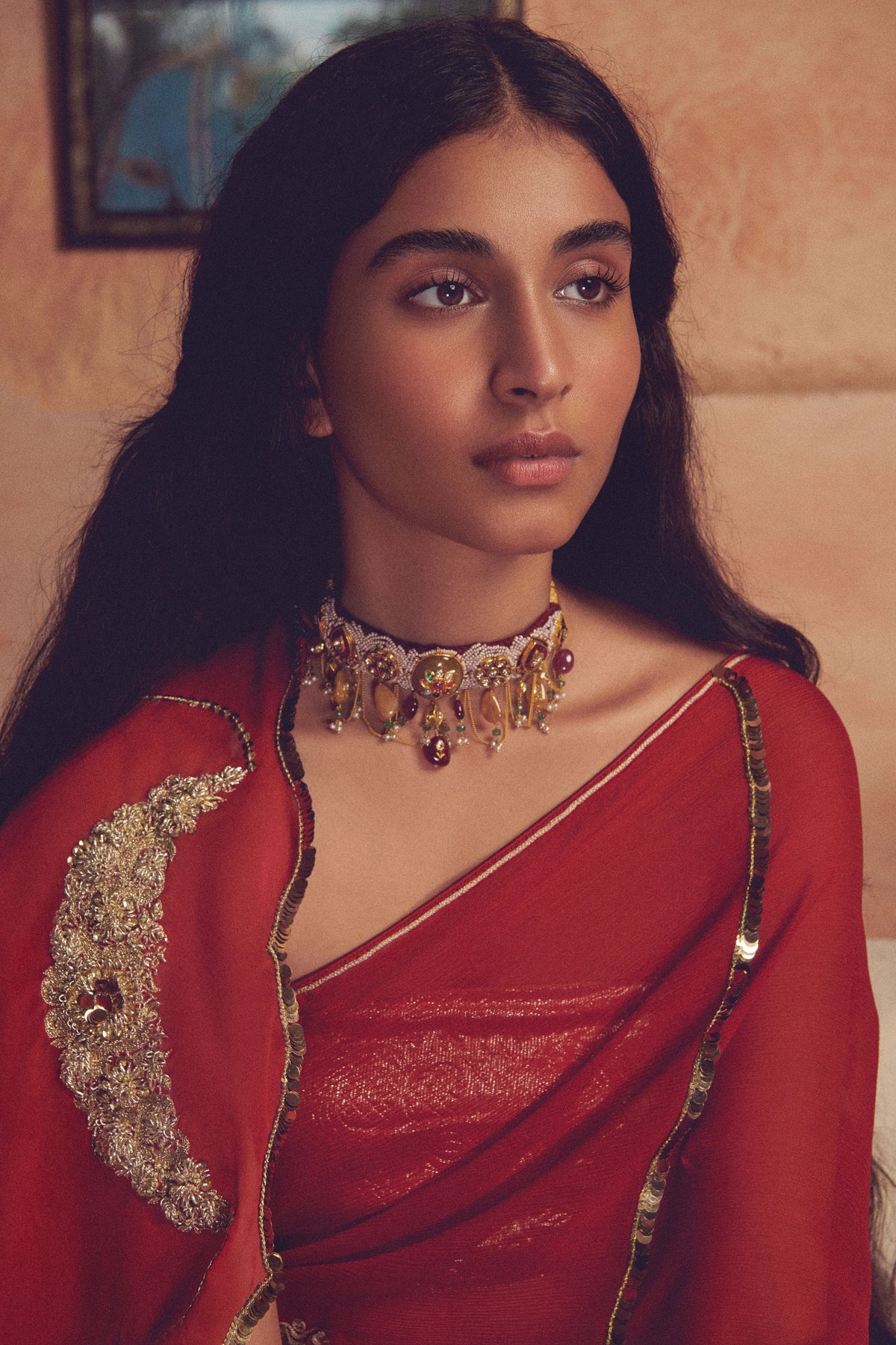 Yajnaseni Red Saree