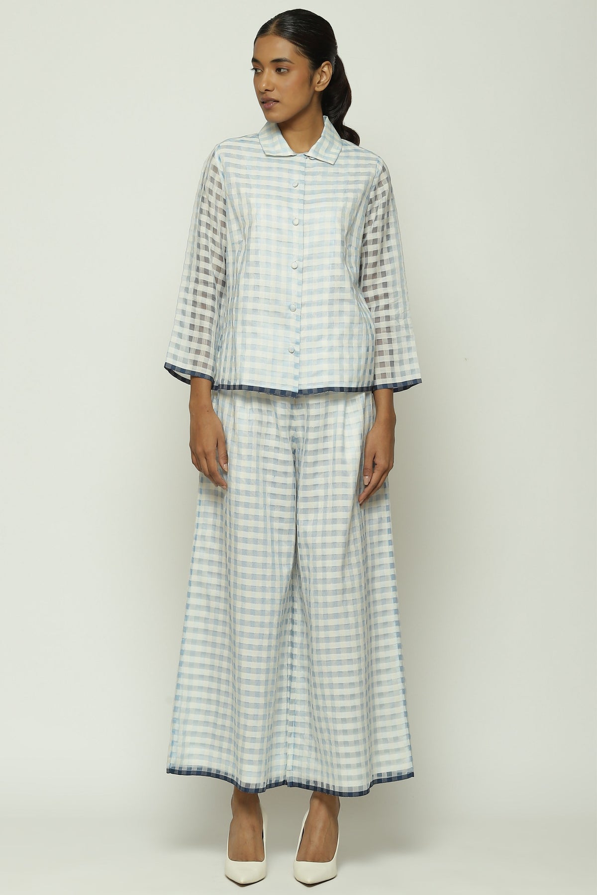 Maheshwar Gingham Checks Trouser