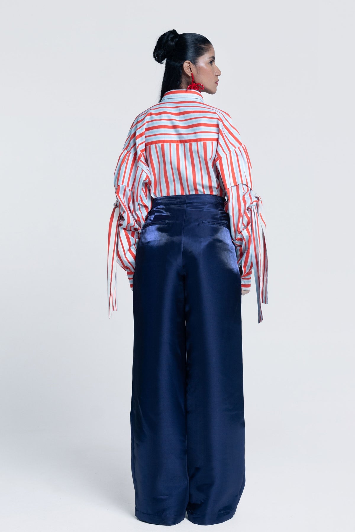 Sunset Stripes Tie-up Shirt