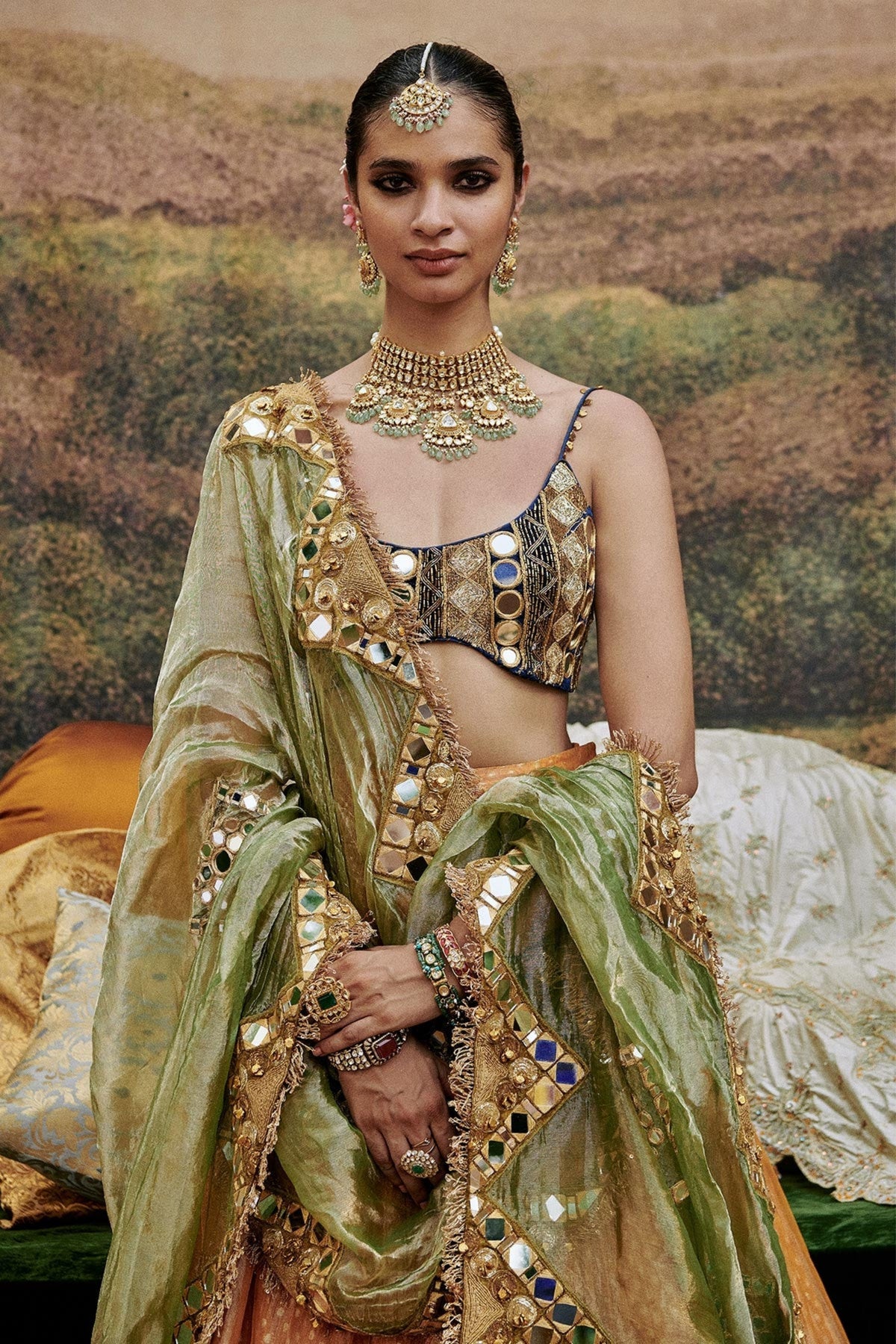 Ina Sheesh Lehenga Set