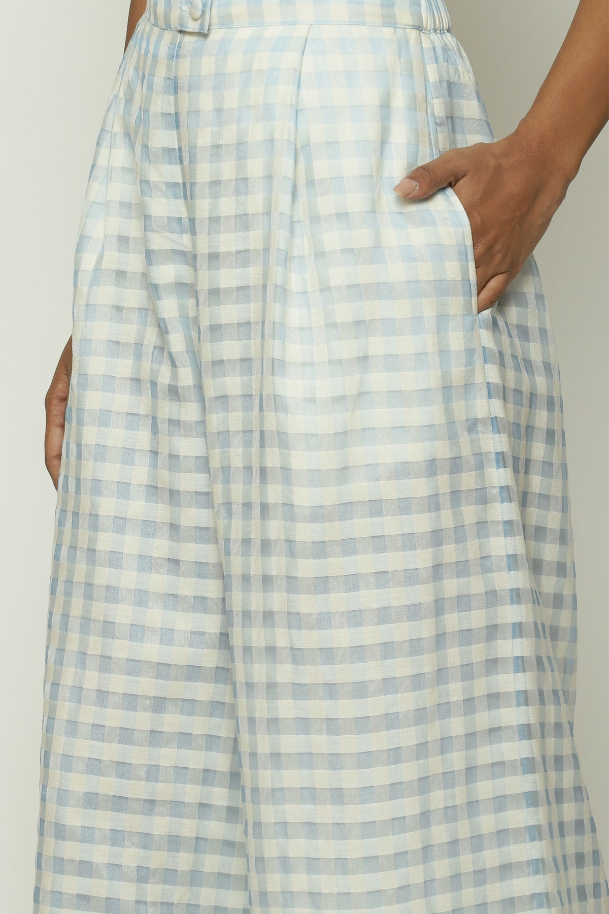 Maheshwar Gingham Checks Trouser