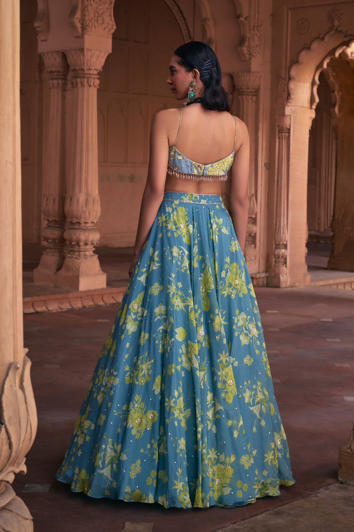 Ice Blue Lehenga Set