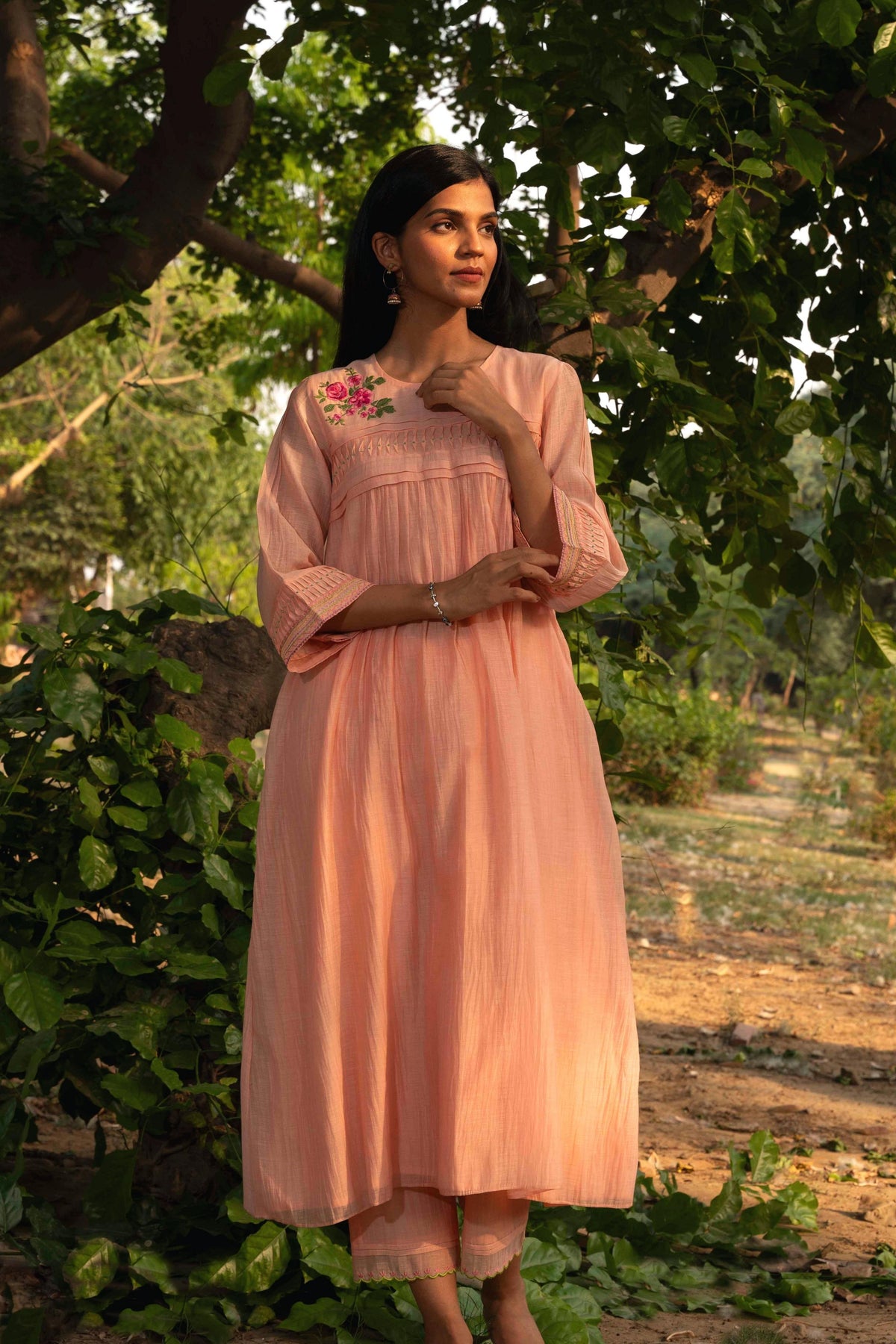 Peach Kurta Set