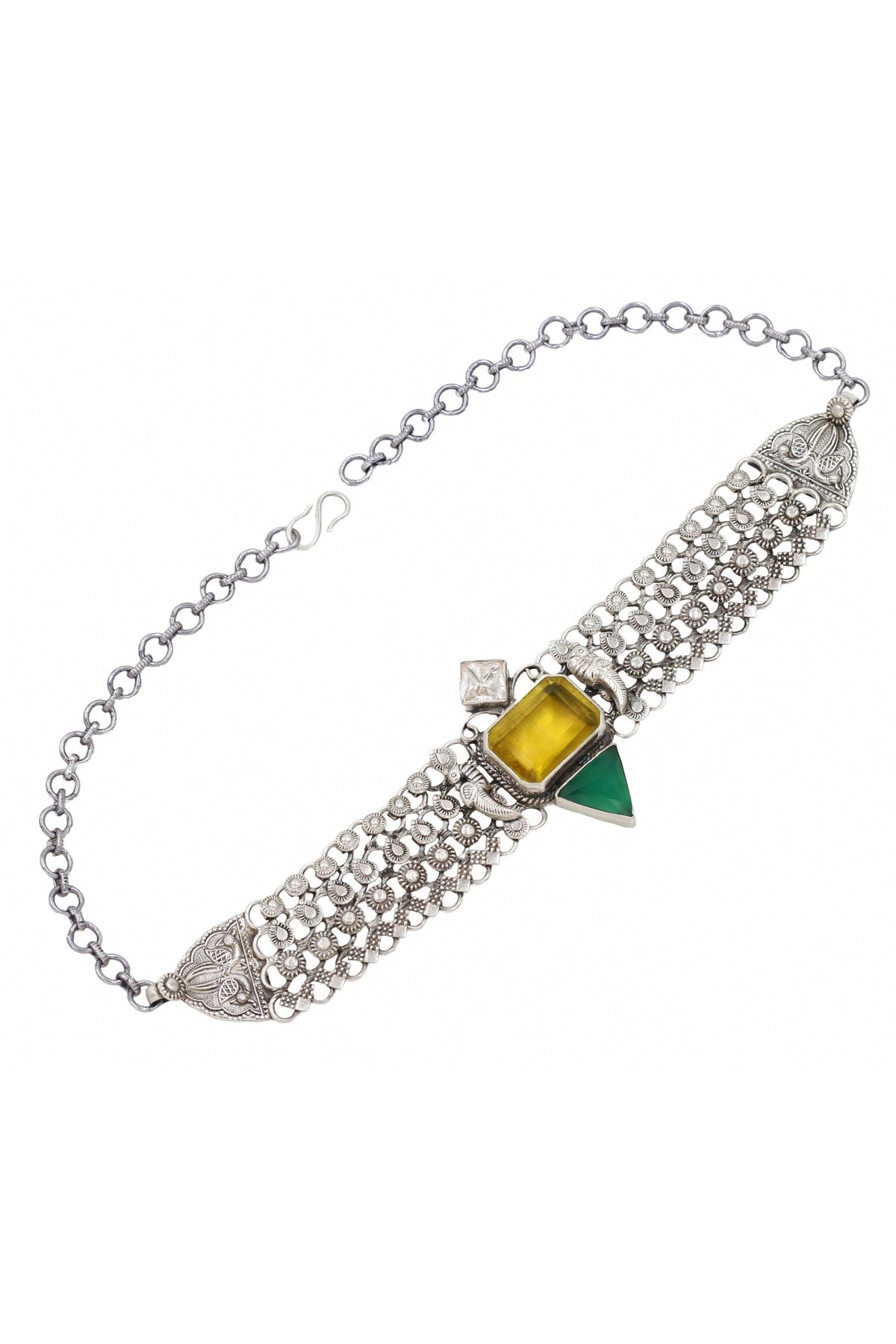 Yellow Silver Necklace