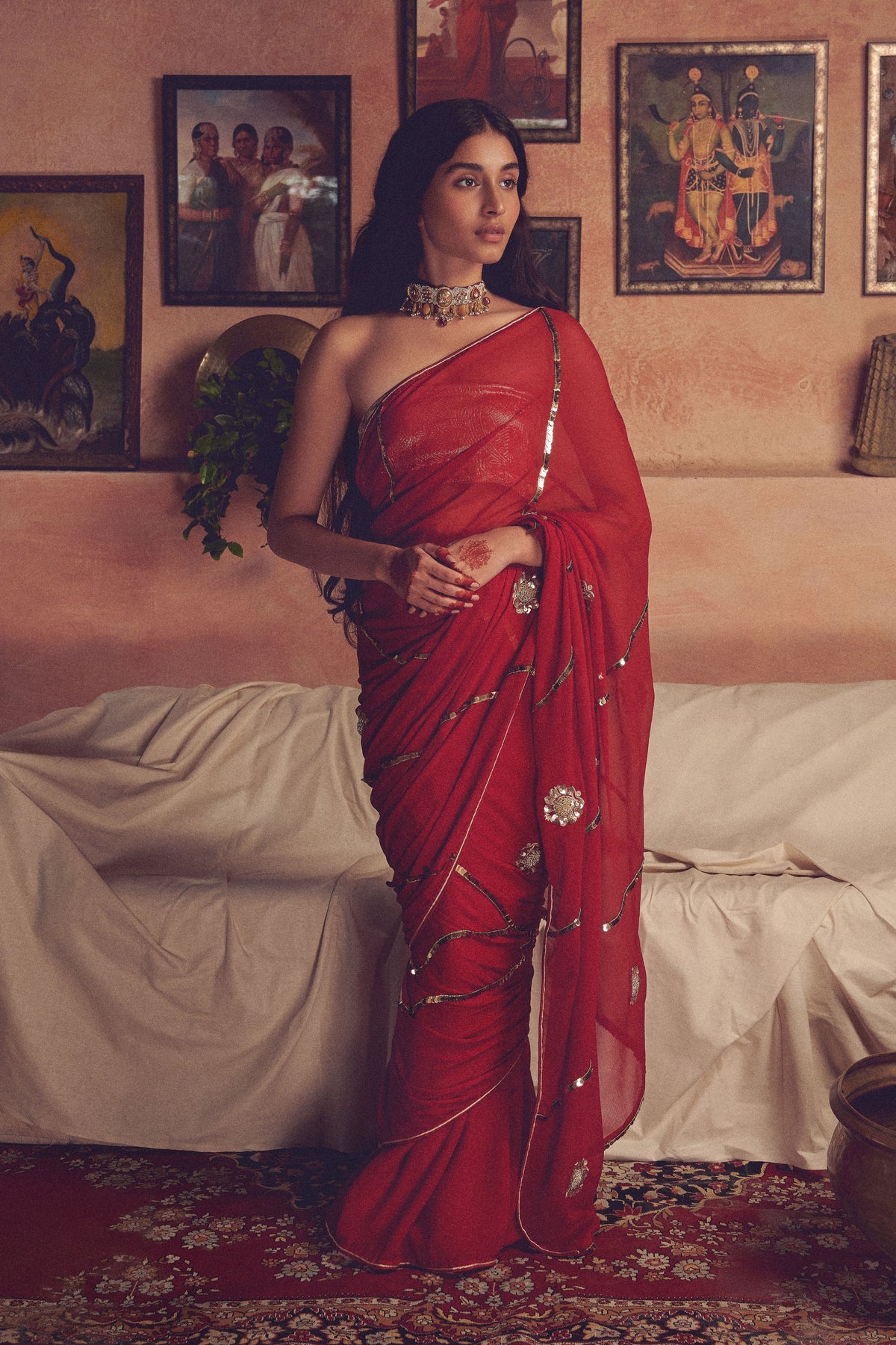 Yajnaseni Red Saree