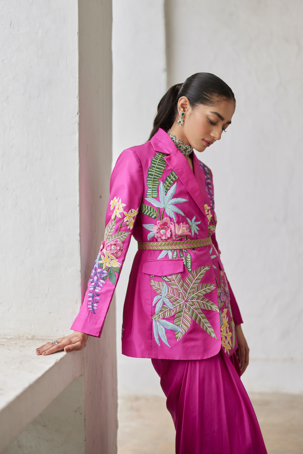 Rani Tropical Dream Embroidered Silk Jacket