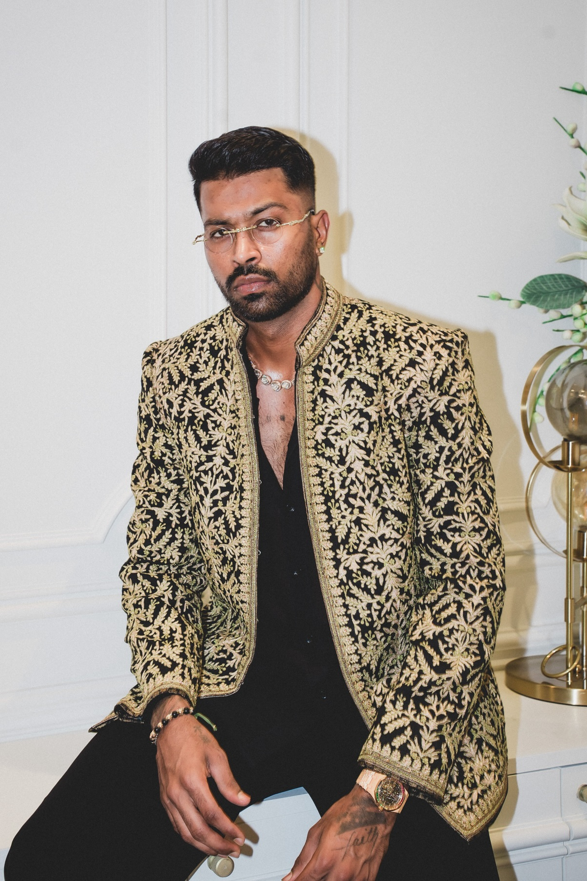 Hardik Pandya in Tarun Tahiliani Menswear