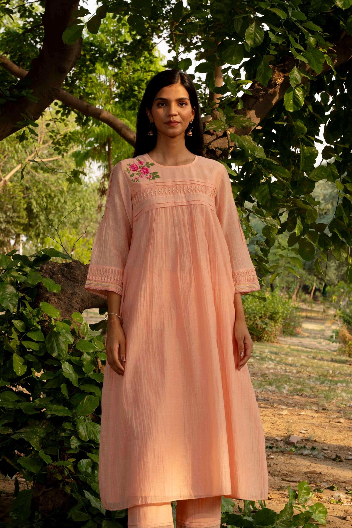 Peach Kurta Set