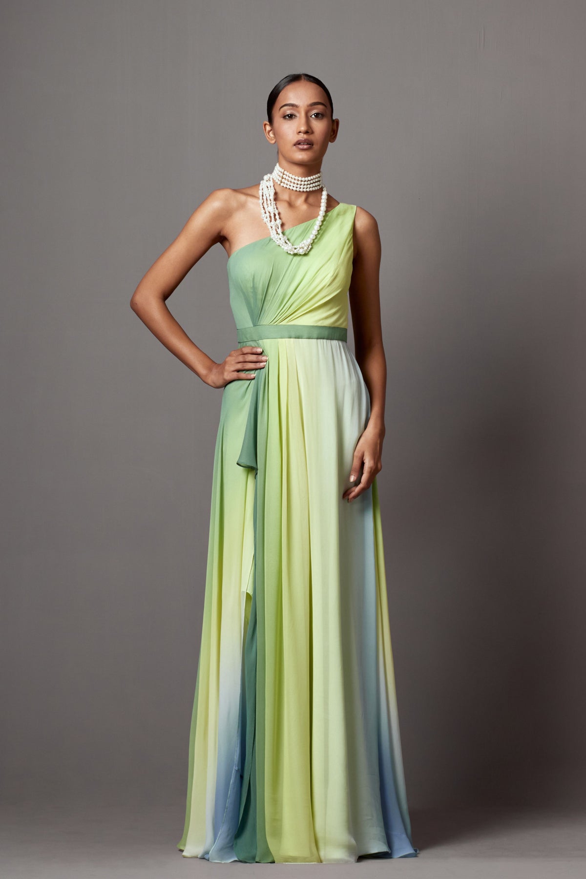 Dusk One Shoulder Gown