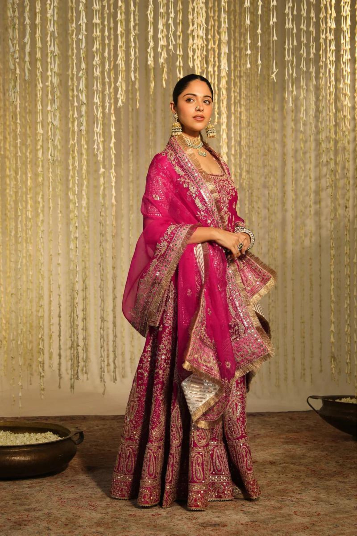 Mazneen Hotpink Sharara Set