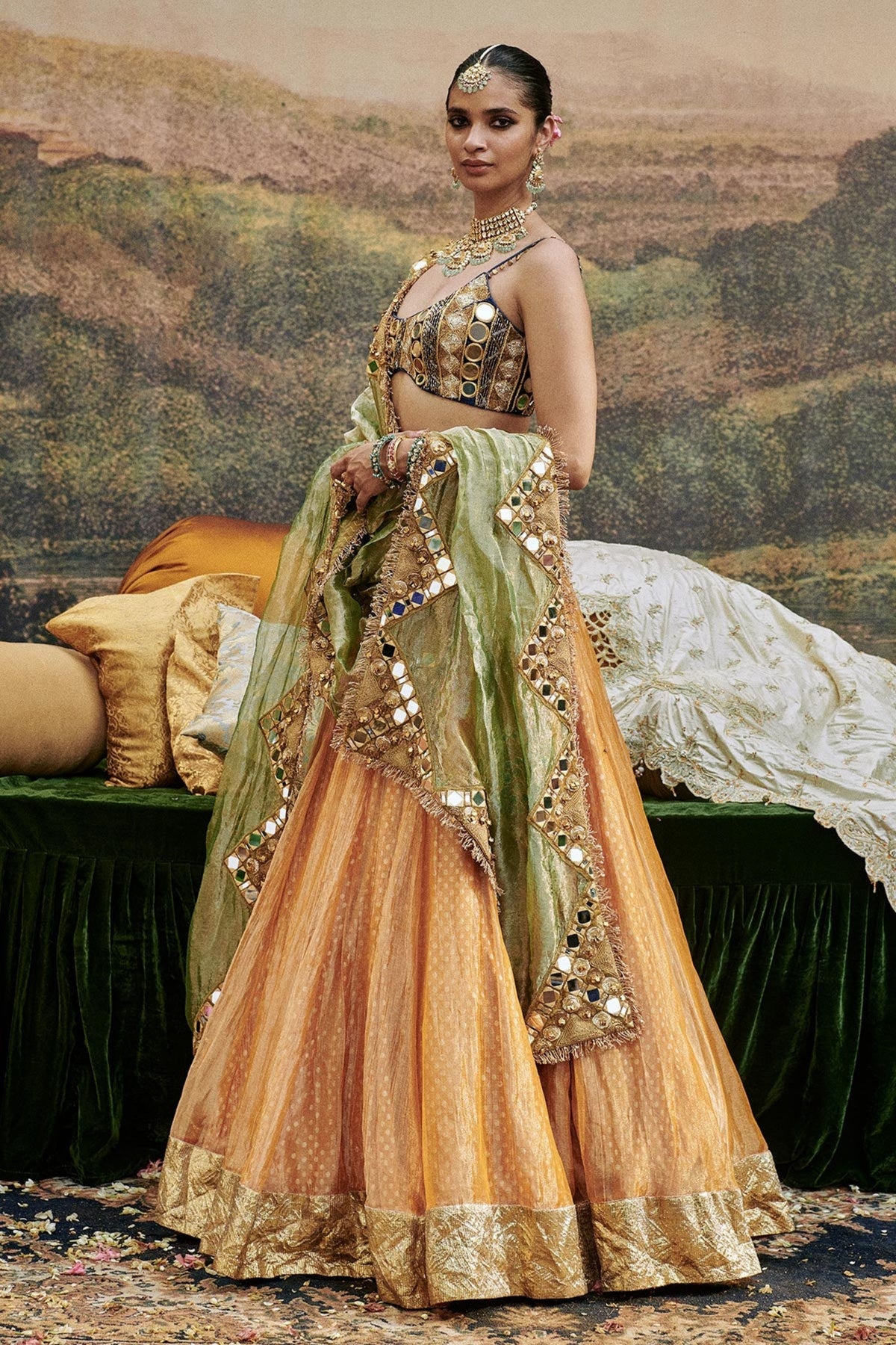 Ina Sheesh Lehenga Set