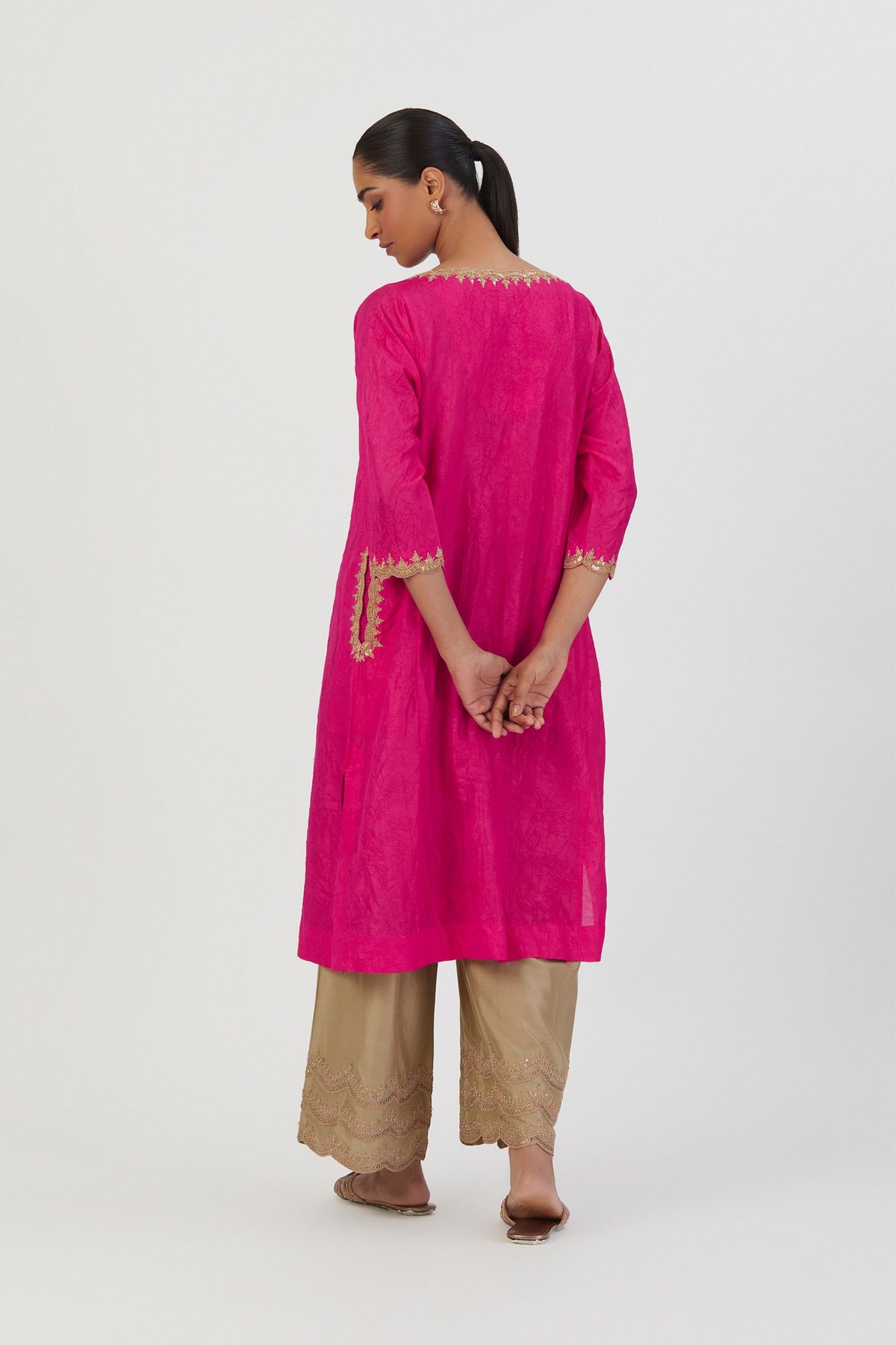 Meer Fushcia Kurta &amp; Pant