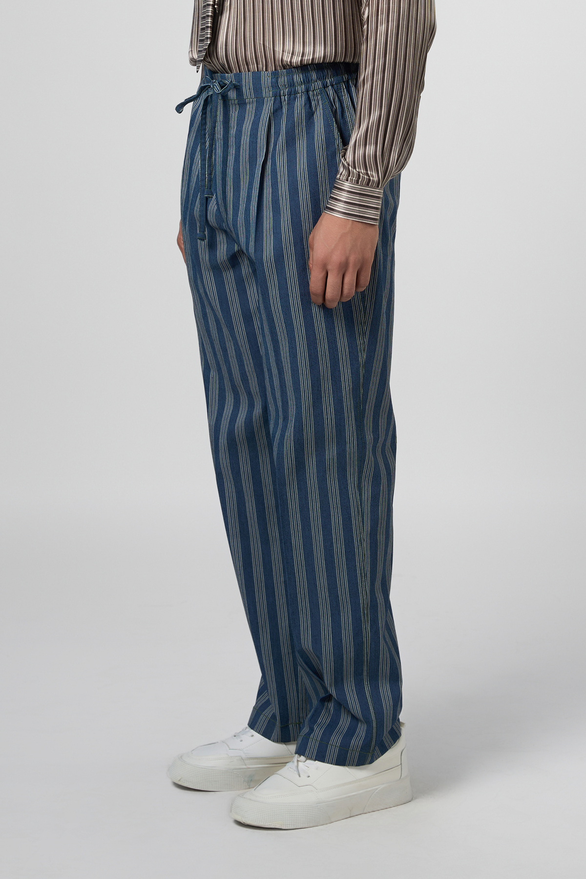 Denim Stripe Pajama Pants