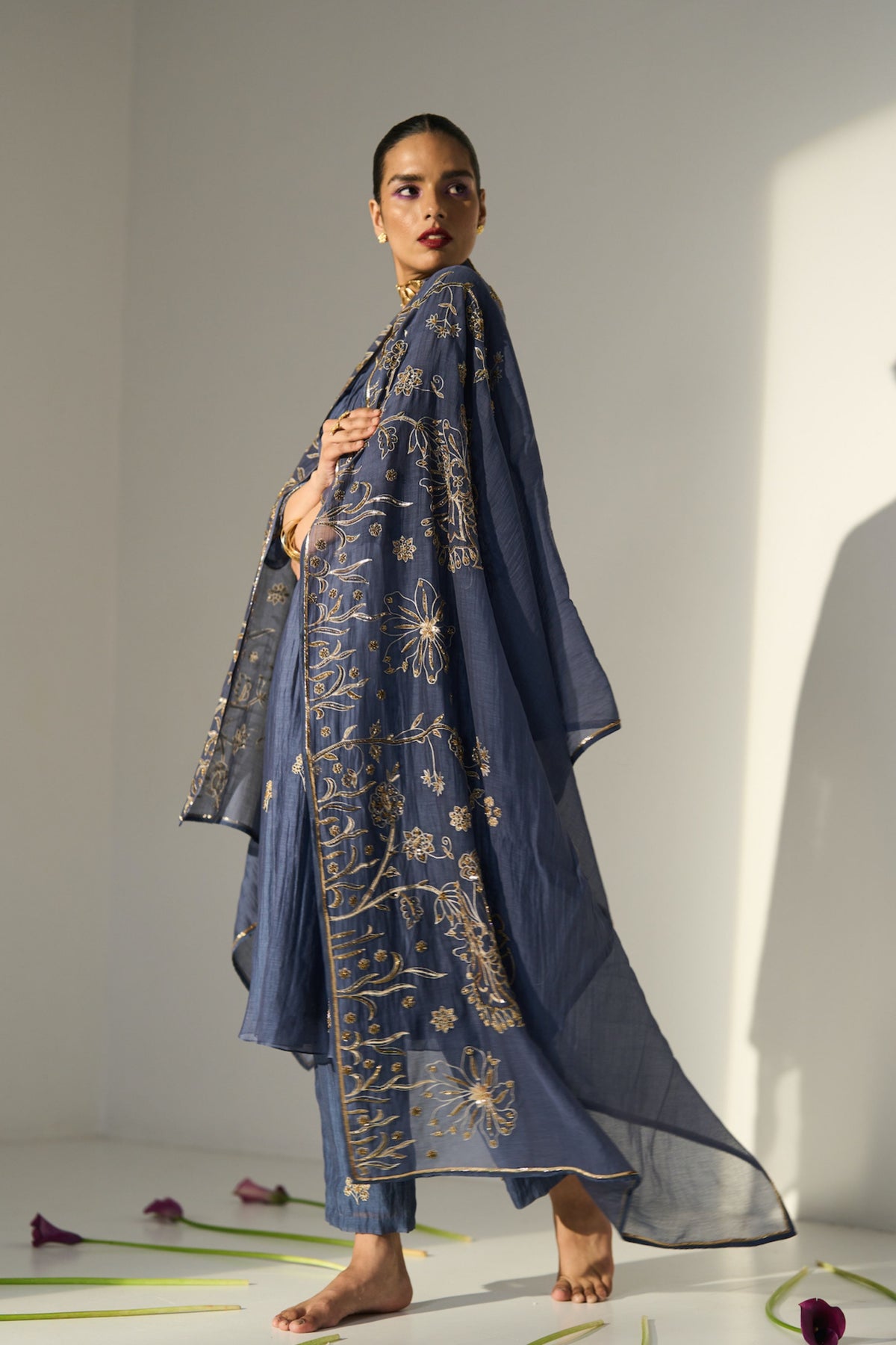 Blue Kashni Dupatta