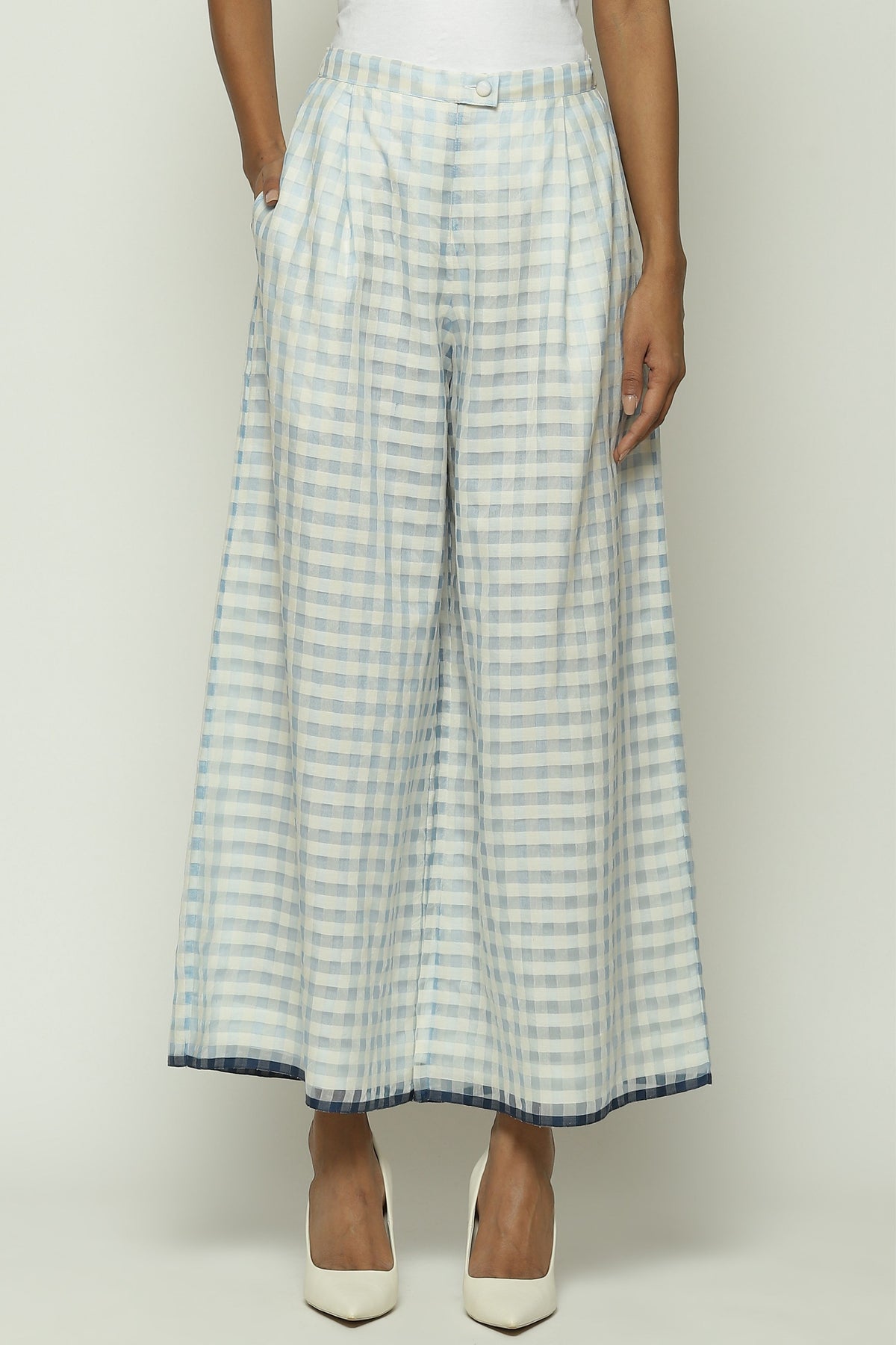 Maheshwar Gingham Checks Trouser