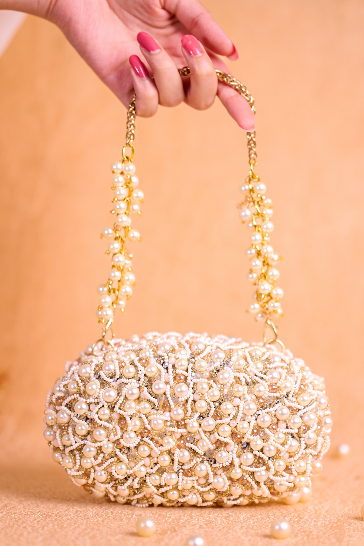 Chloe Ivory Pearl Clutch