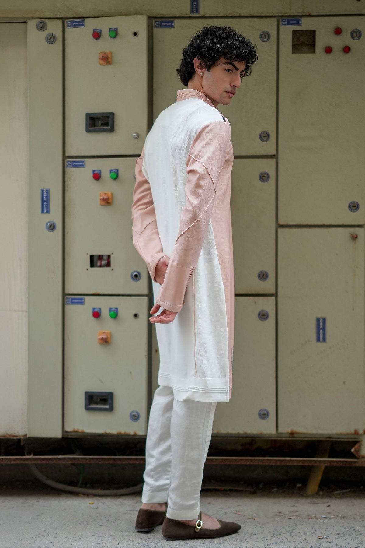 Pale Pink Print Kurta