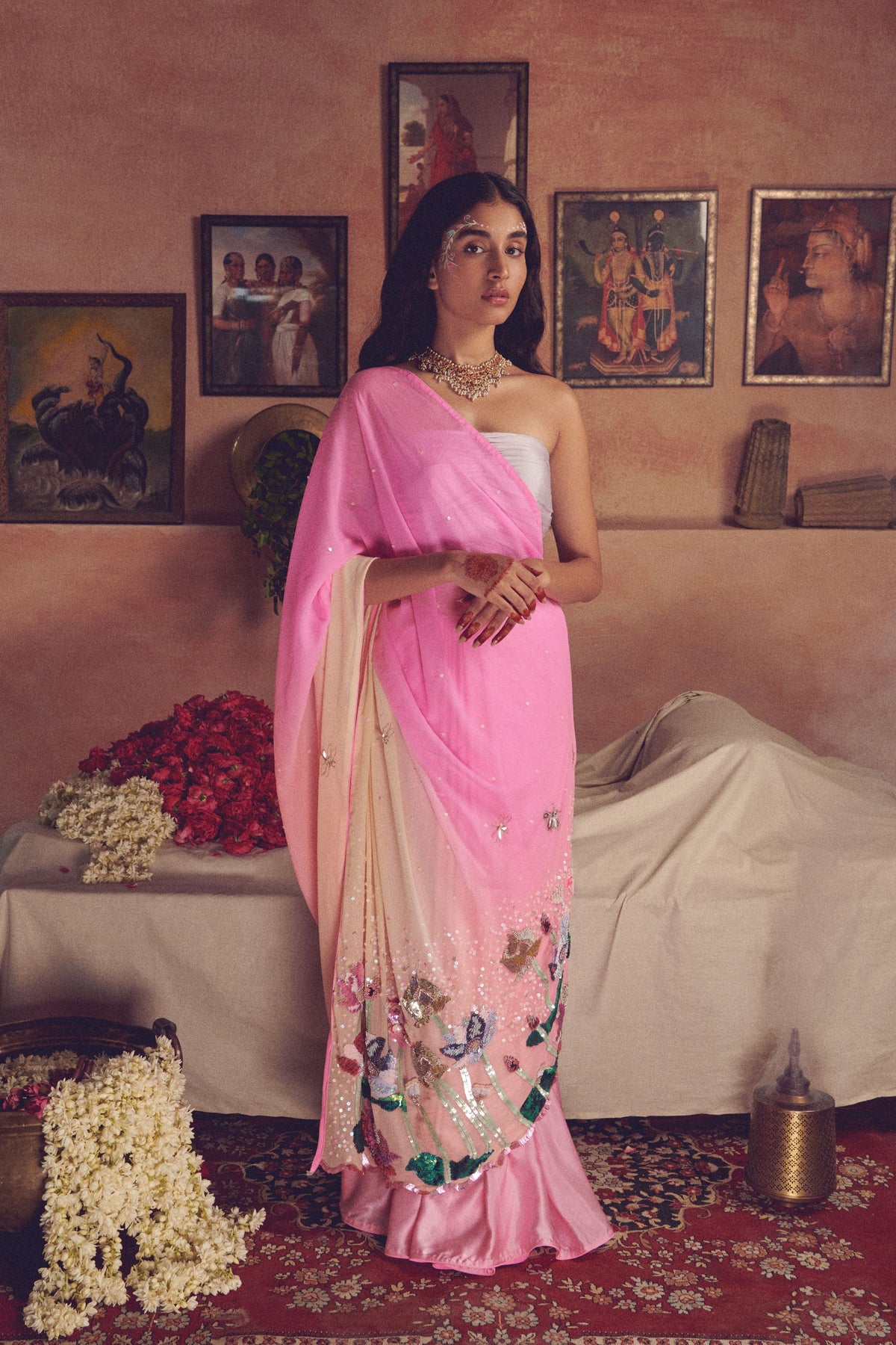 Janaki Pink Ombre Saree