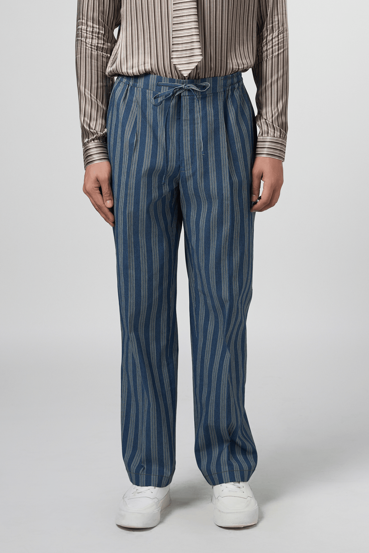 Denim Stripe Pajama Pants