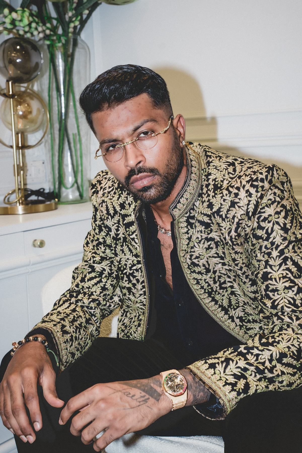 Hardik Pandya in Tarun Tahiliani Menswear