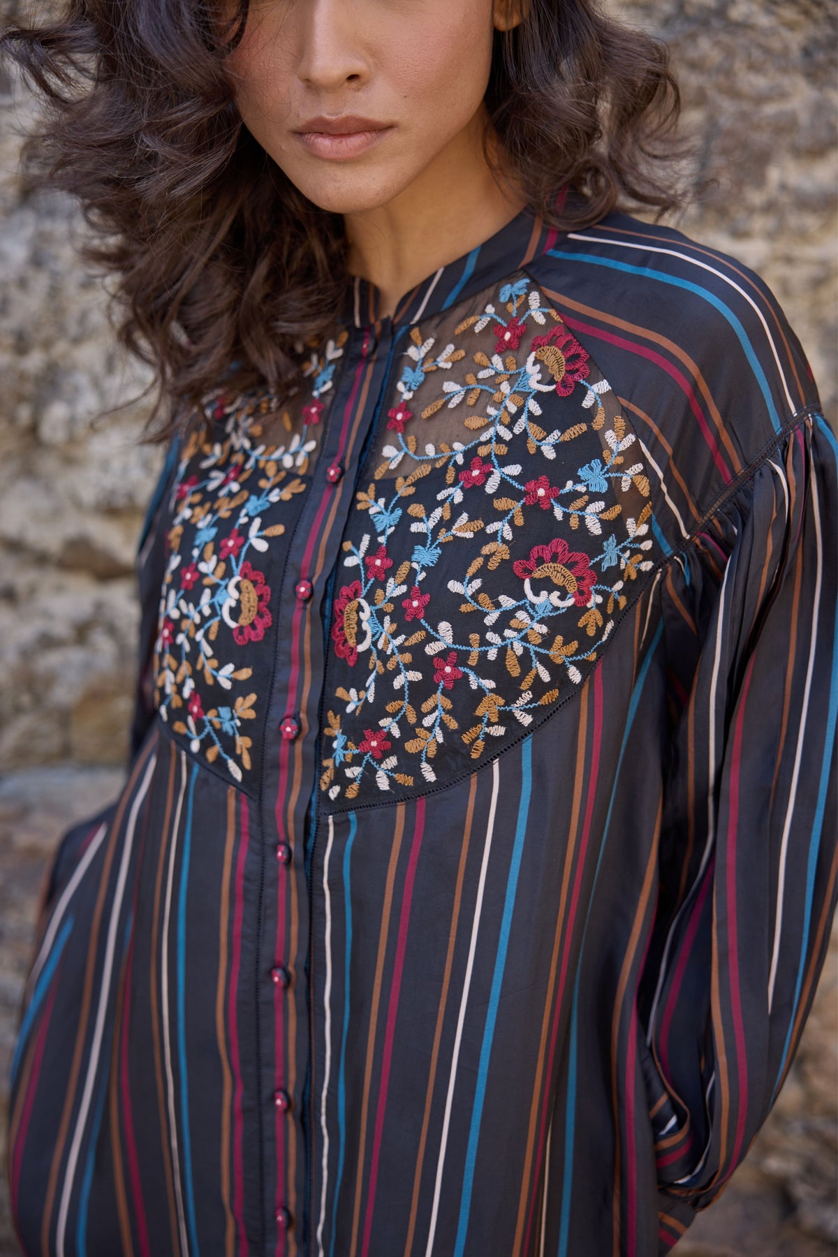 Black Button Down Tunic