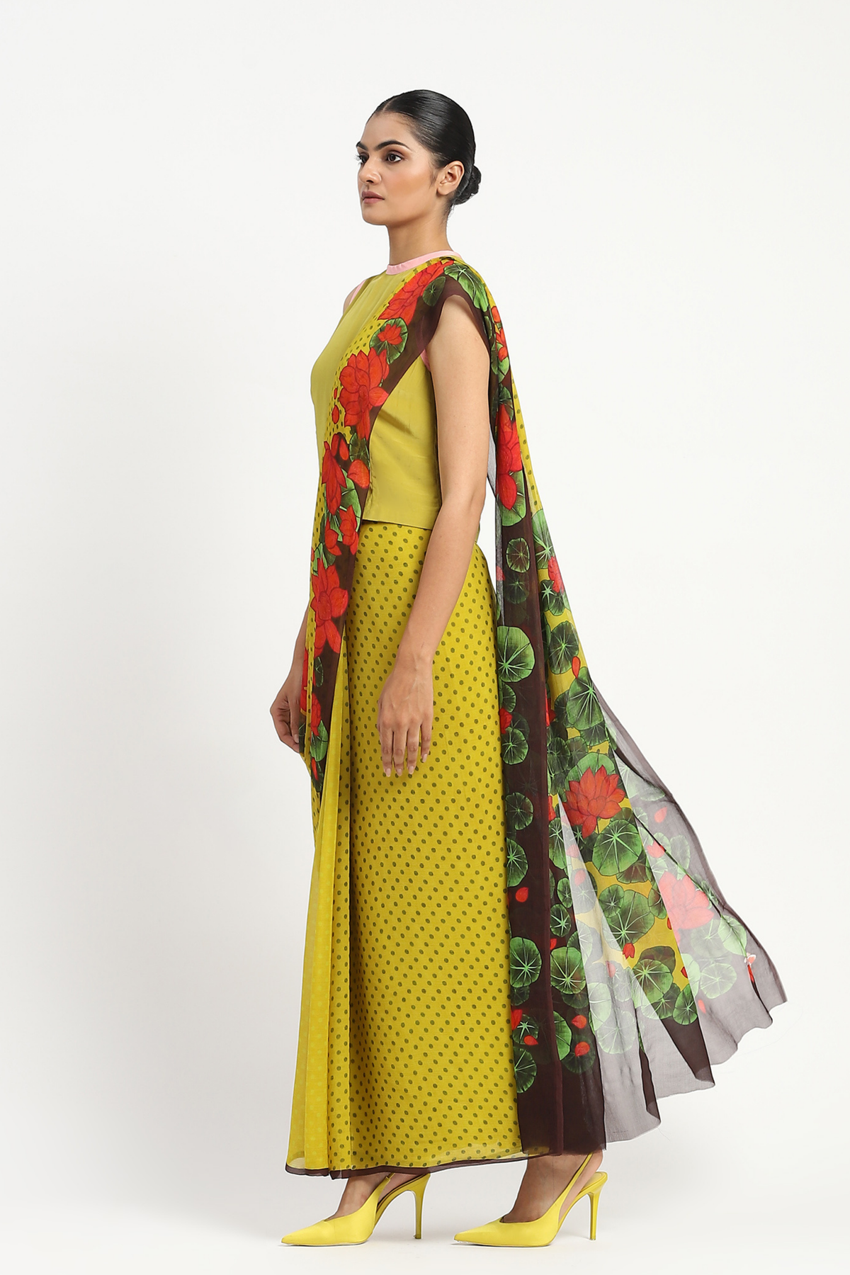 Garden Graffiti Green Printed Saree