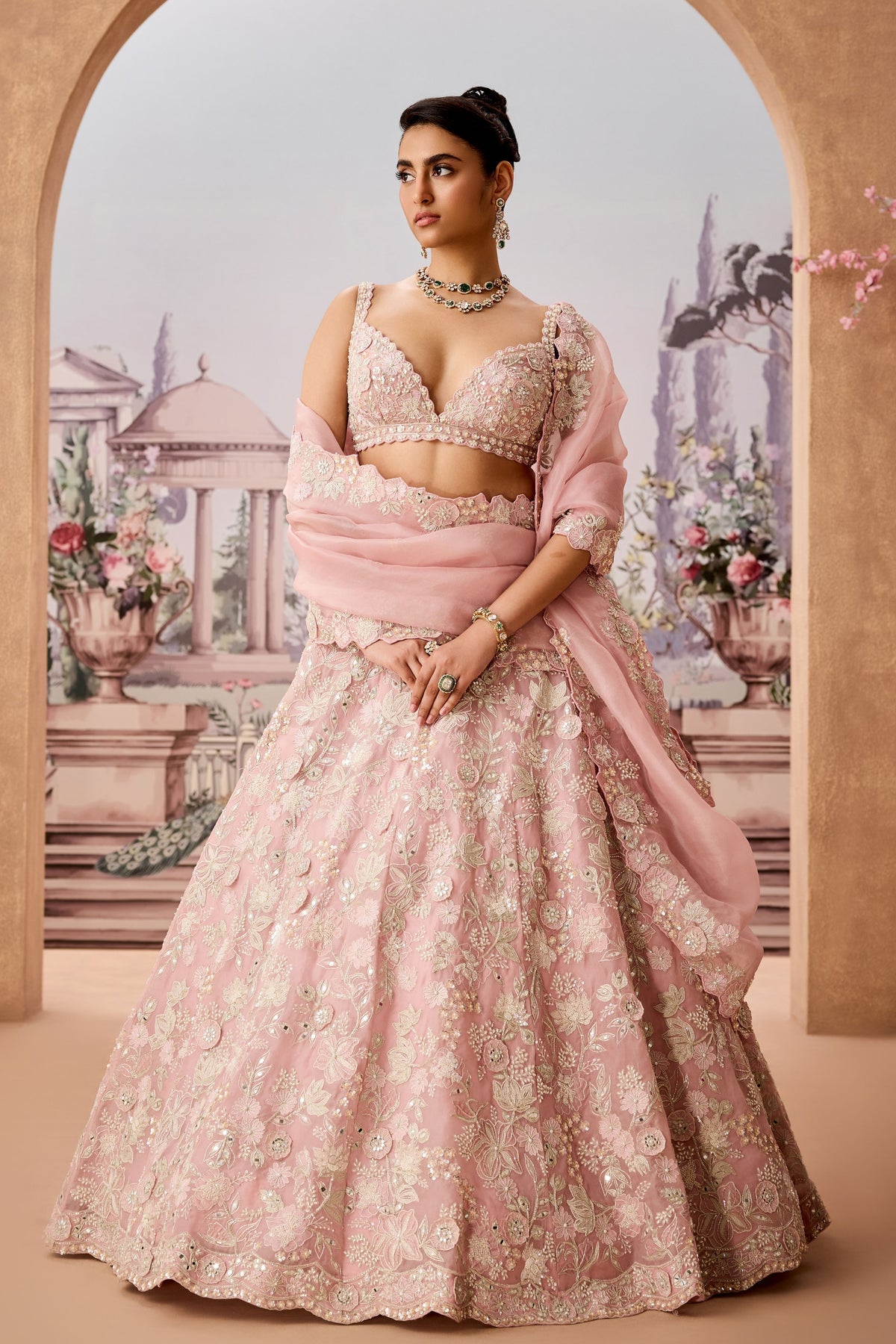 Srz Lilac Applique Lehenga Set