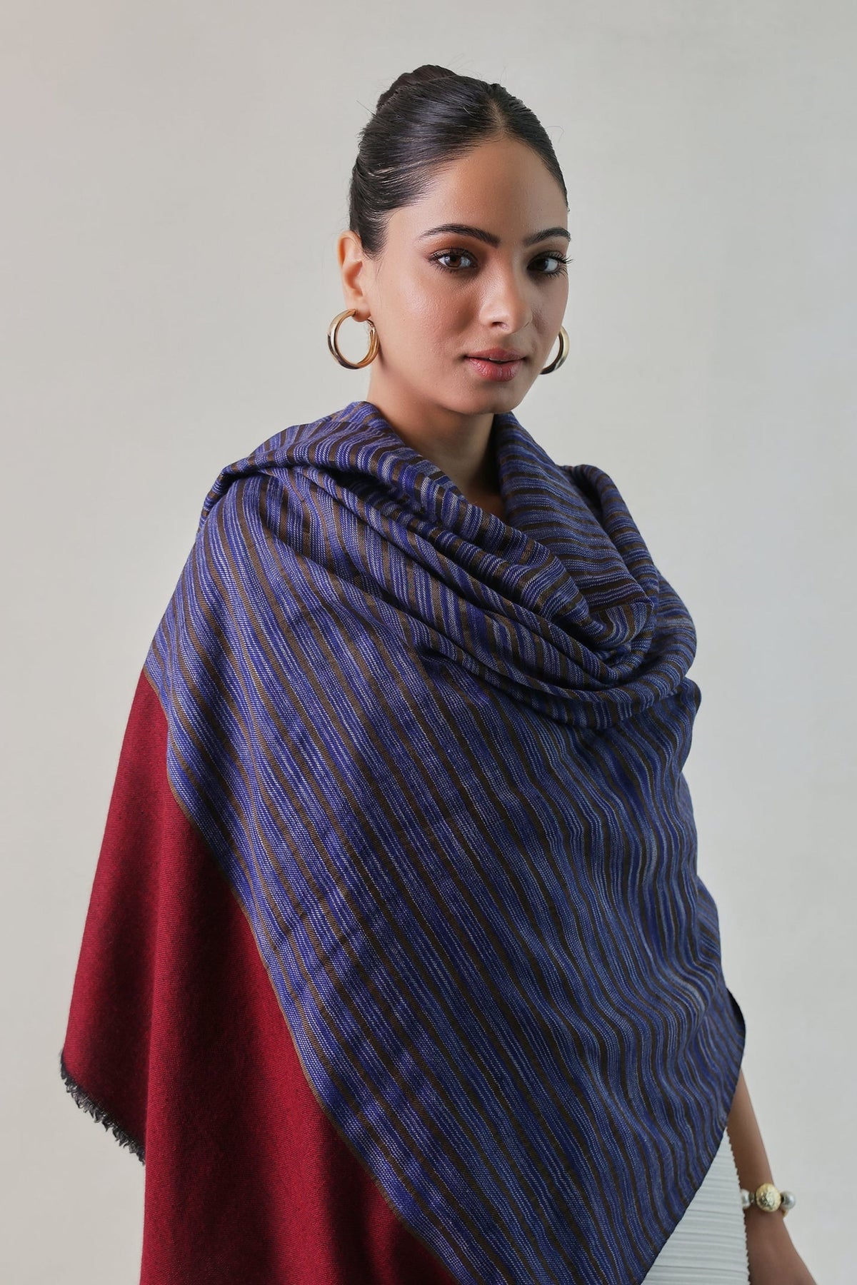 Ekkat Red and Blue Shawl