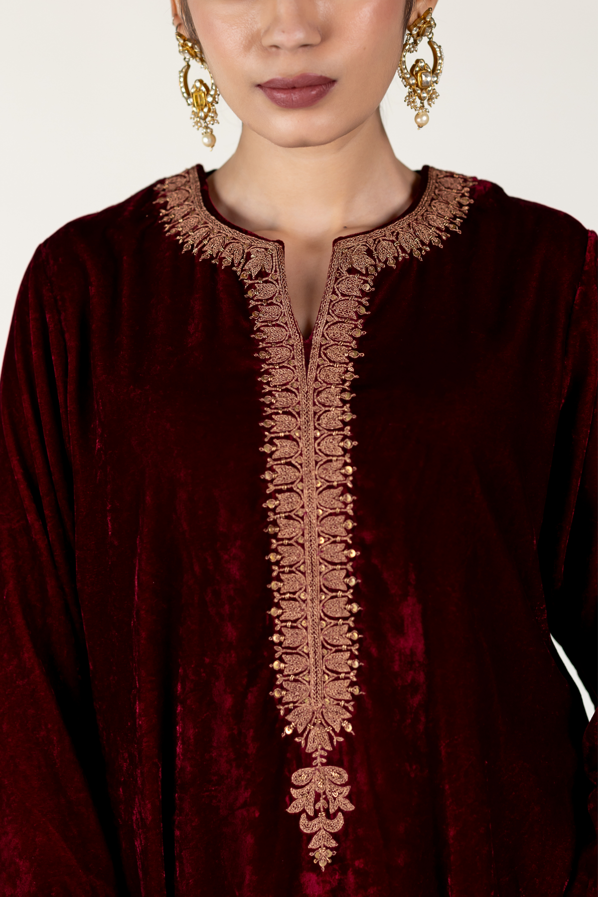 Maroon Ambar Tunic Set