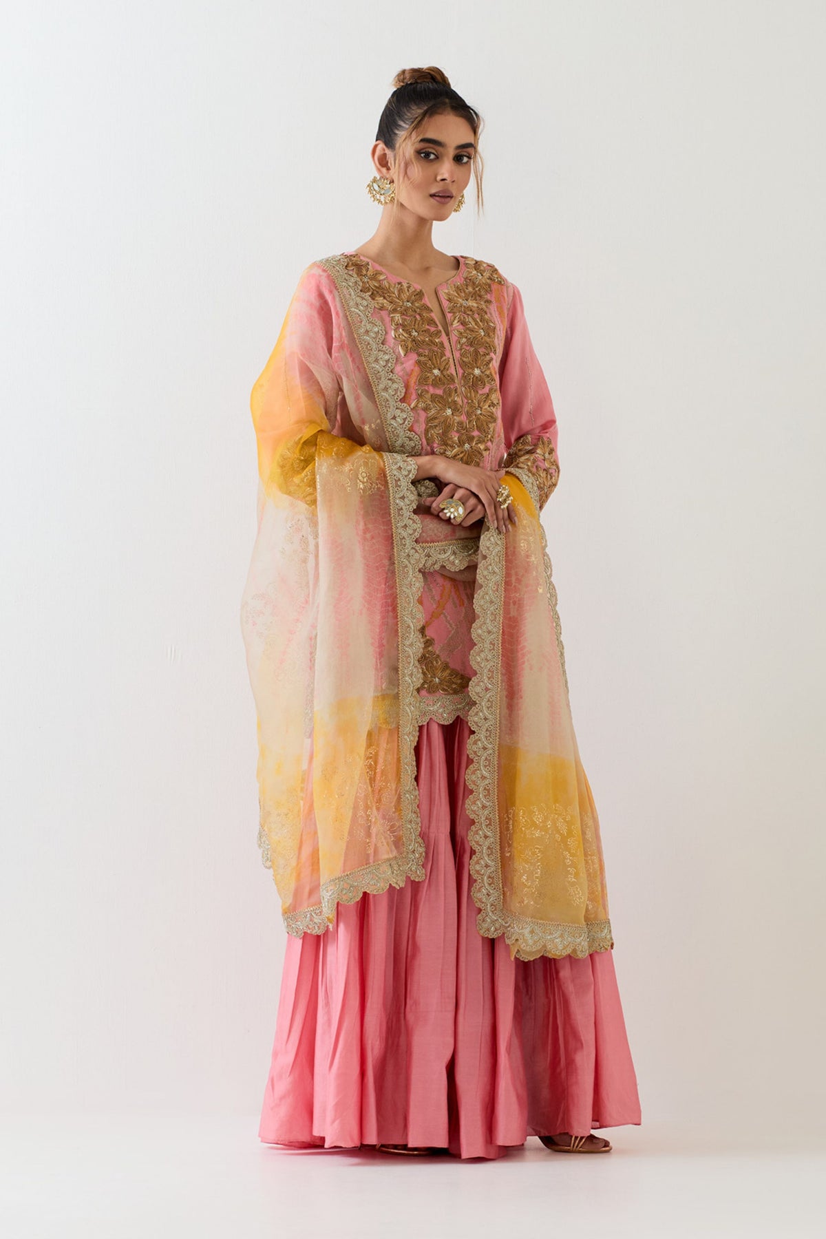 Chanderi Silk Sharara Set