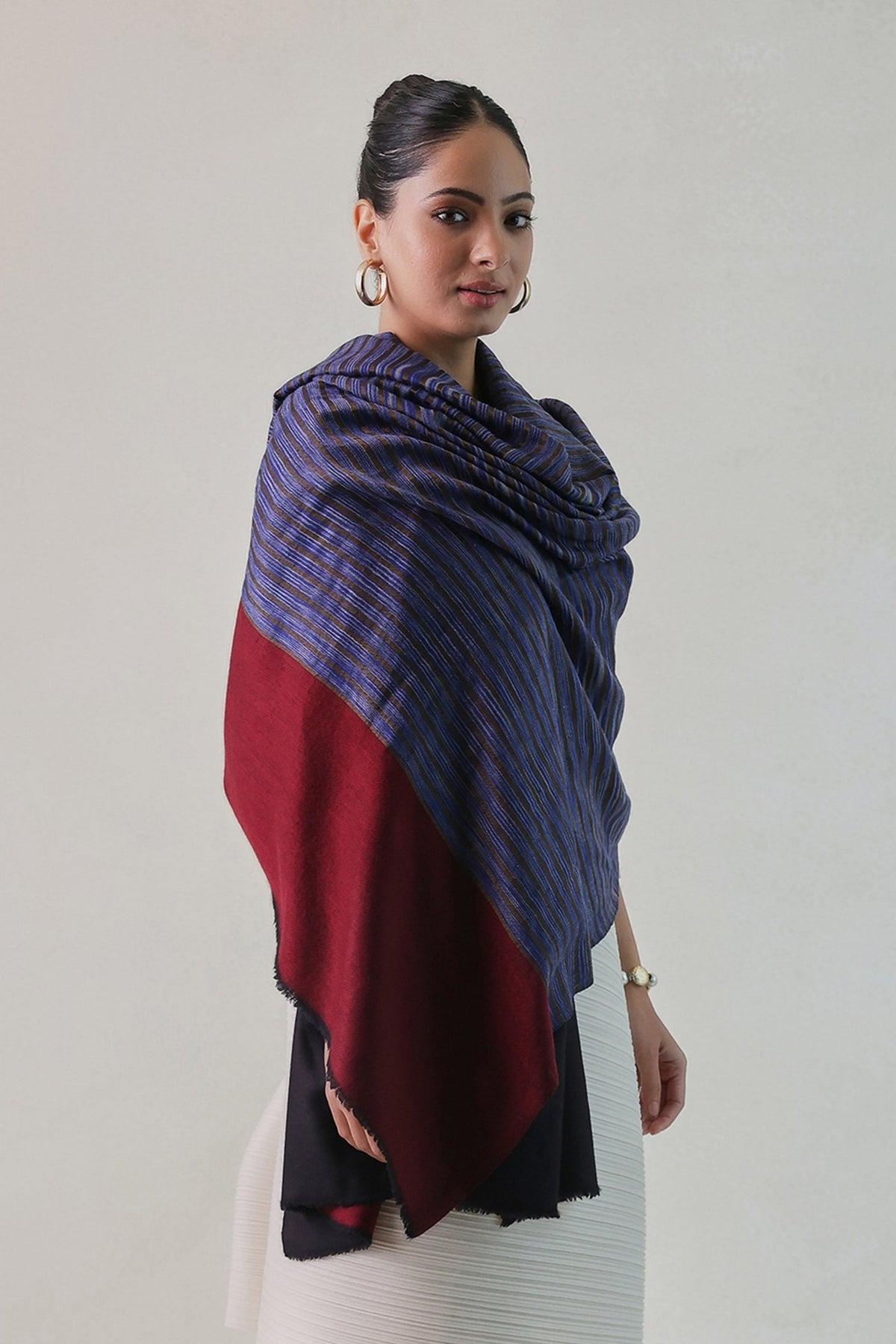 Ekkat Red and Blue Shawl