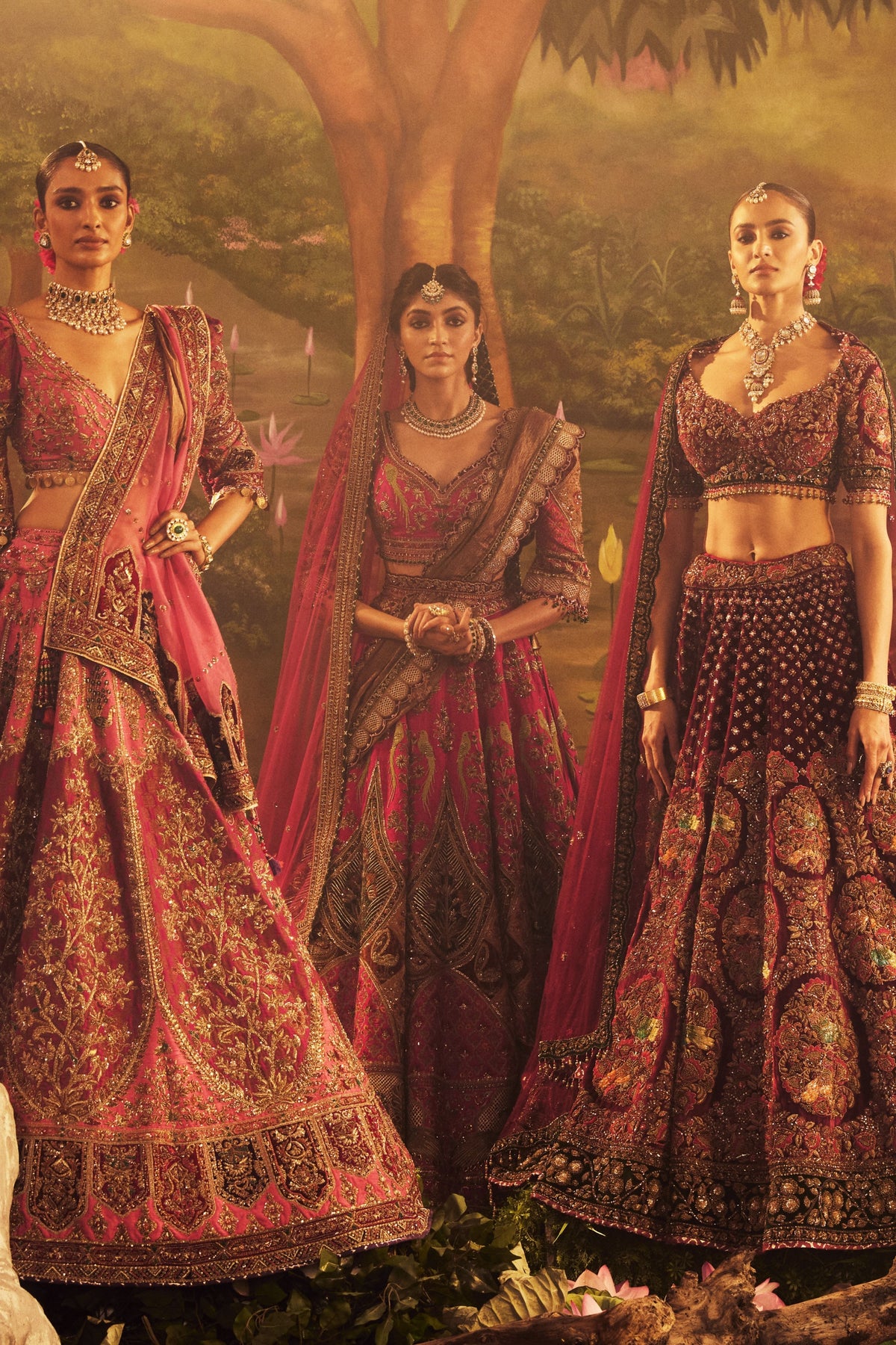 Maroon Velvet Sequence Lehenga Set