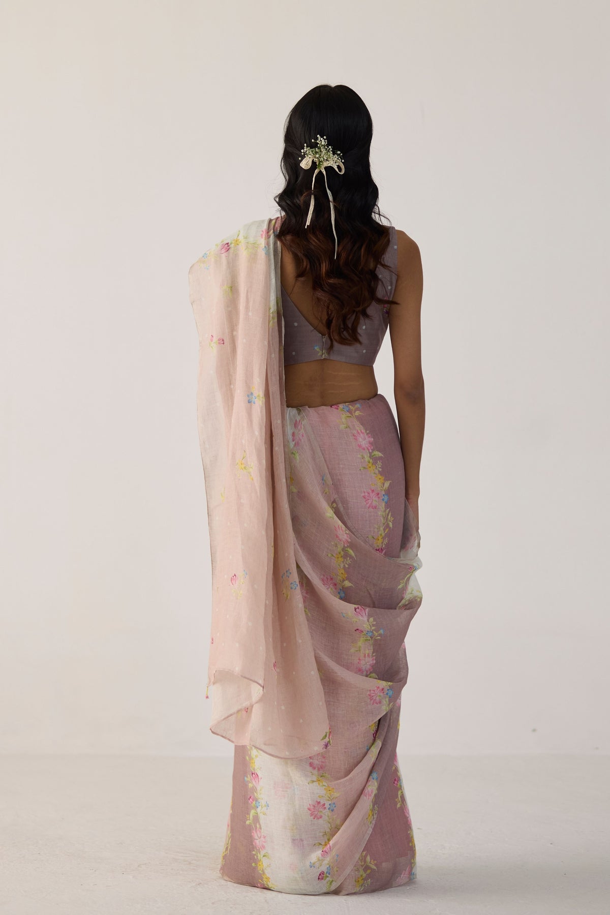 Meander Brown Sari