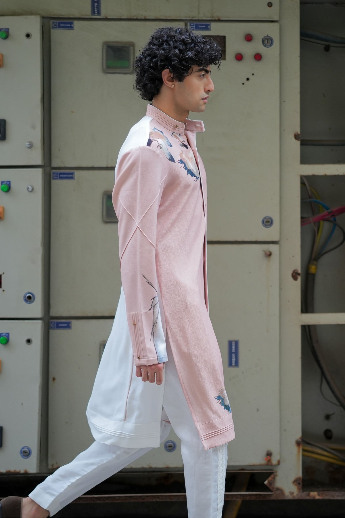 Pale Pink Print Kurta