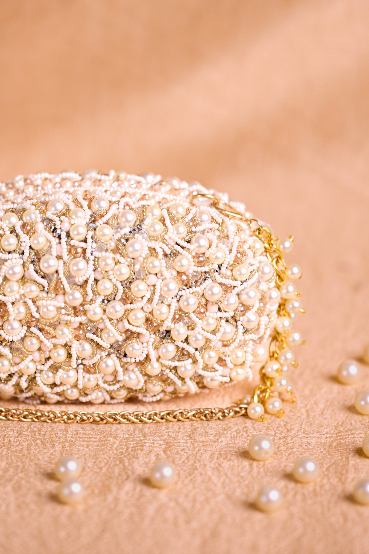 Chloe Ivory Pearl Clutch