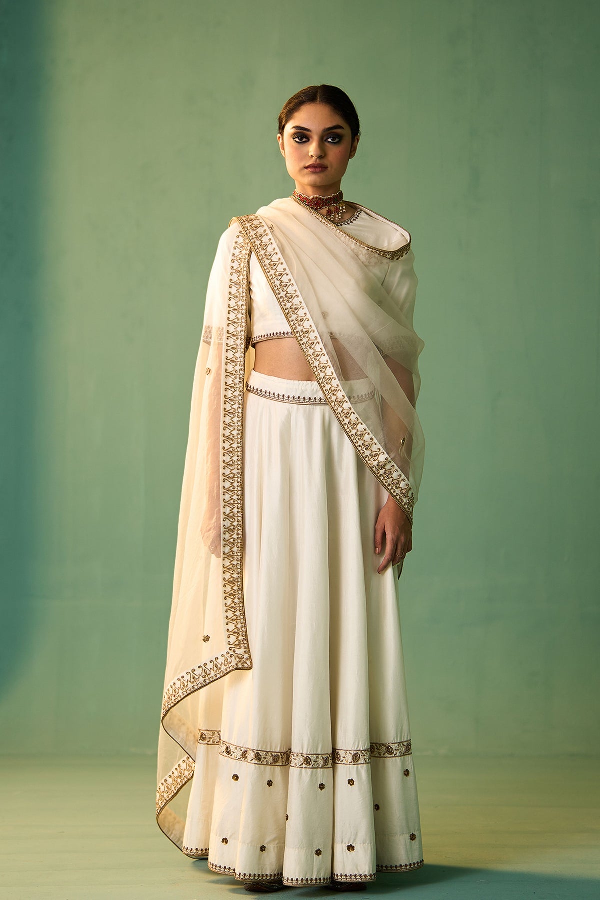 Ivory Shabnam Lehenga Set