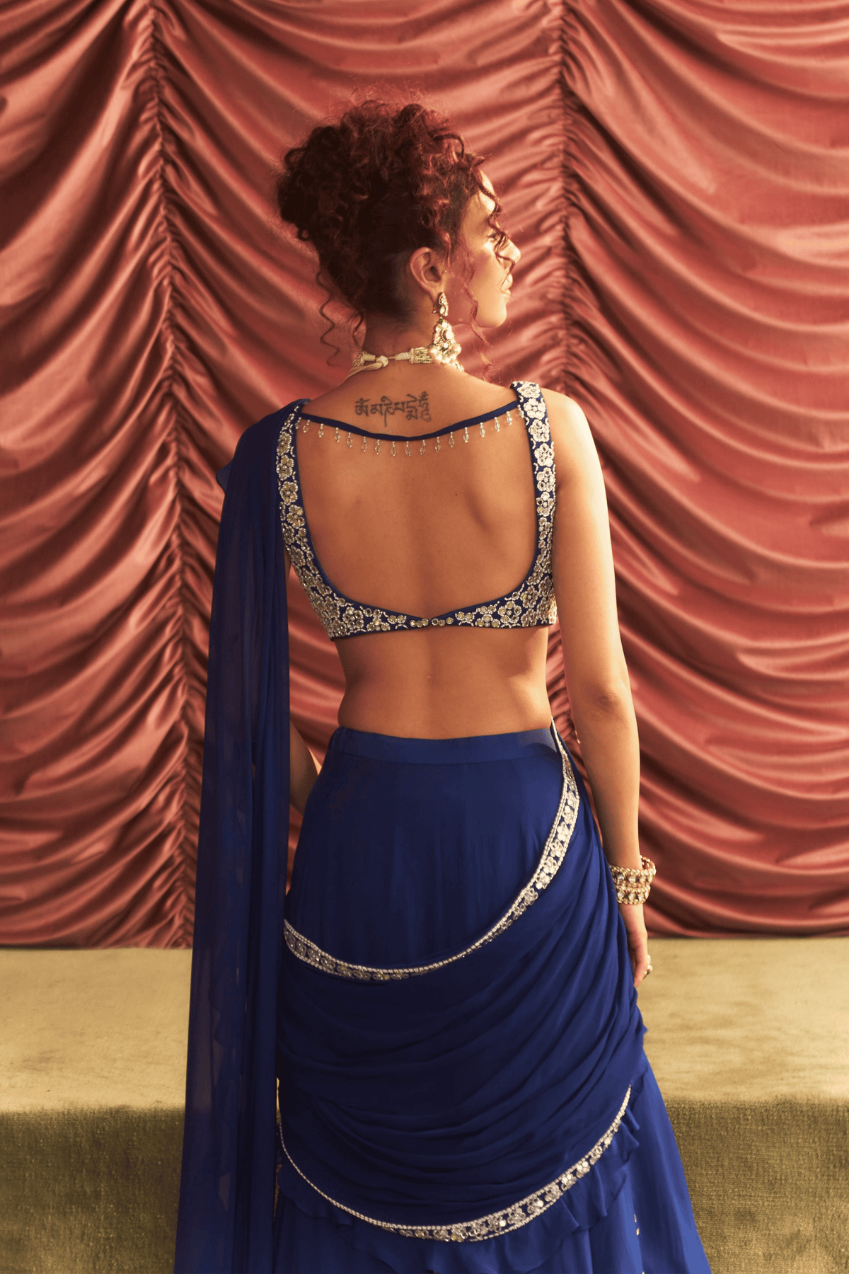 Drape Saree With Choli