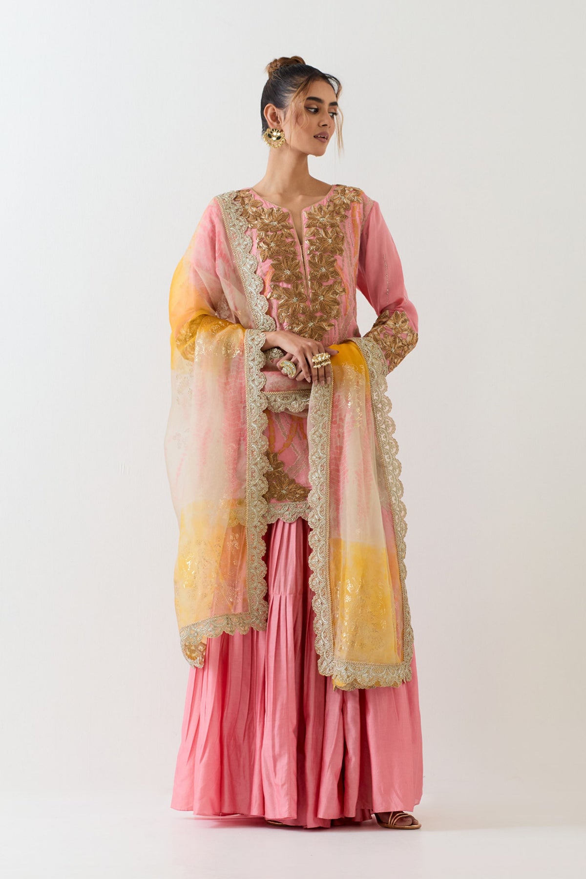 Chanderi Silk Sharara Set