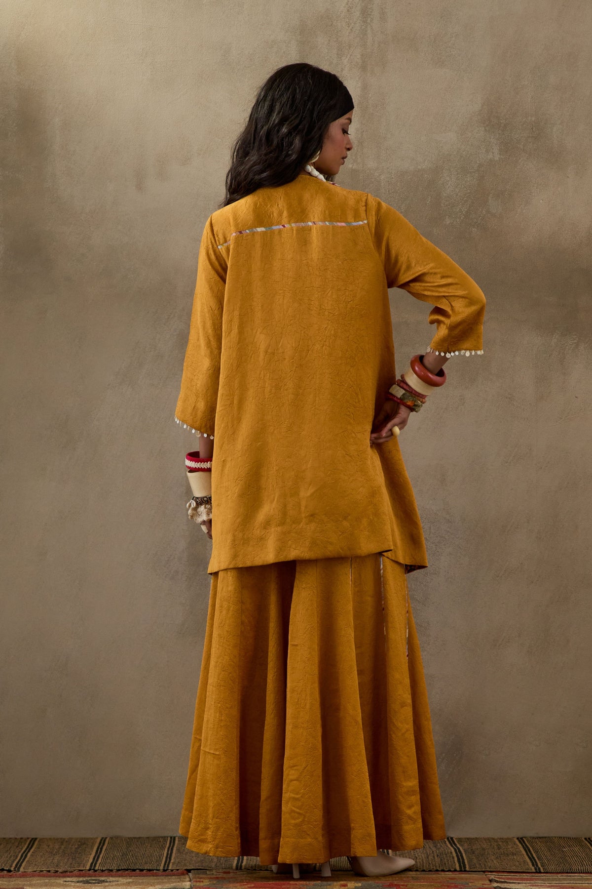 Yellow Topaz Mitra Short Kurta Set