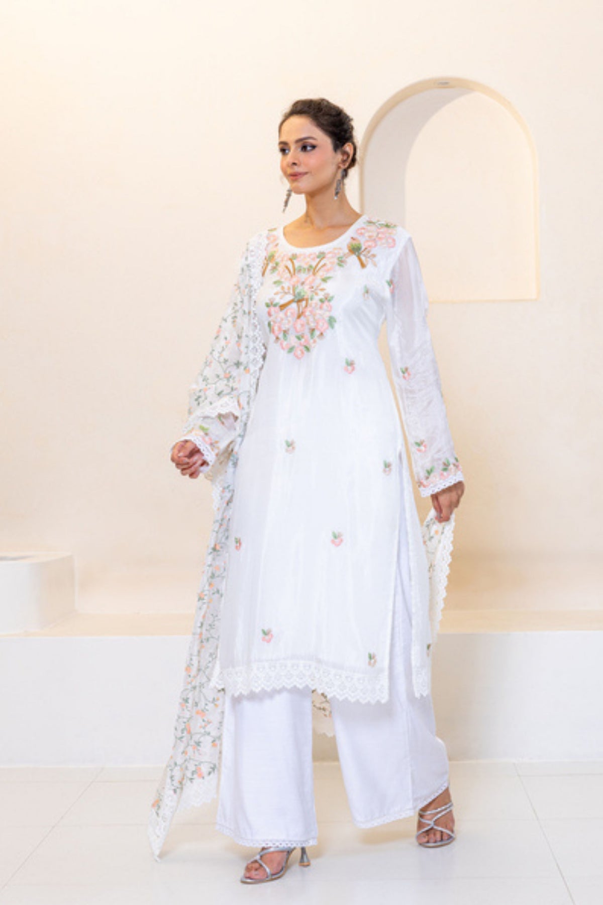 White Kurta Set