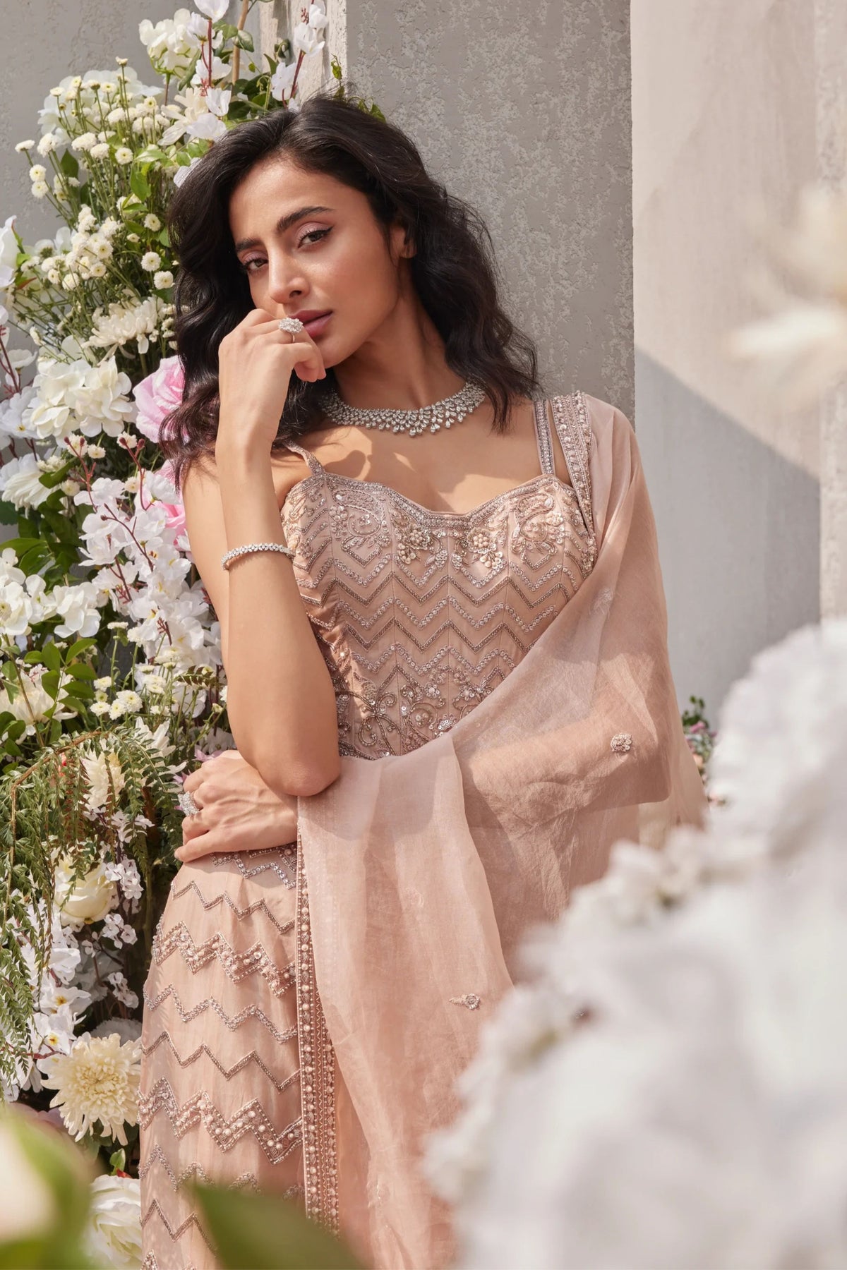 Blush Pink Sharara Set