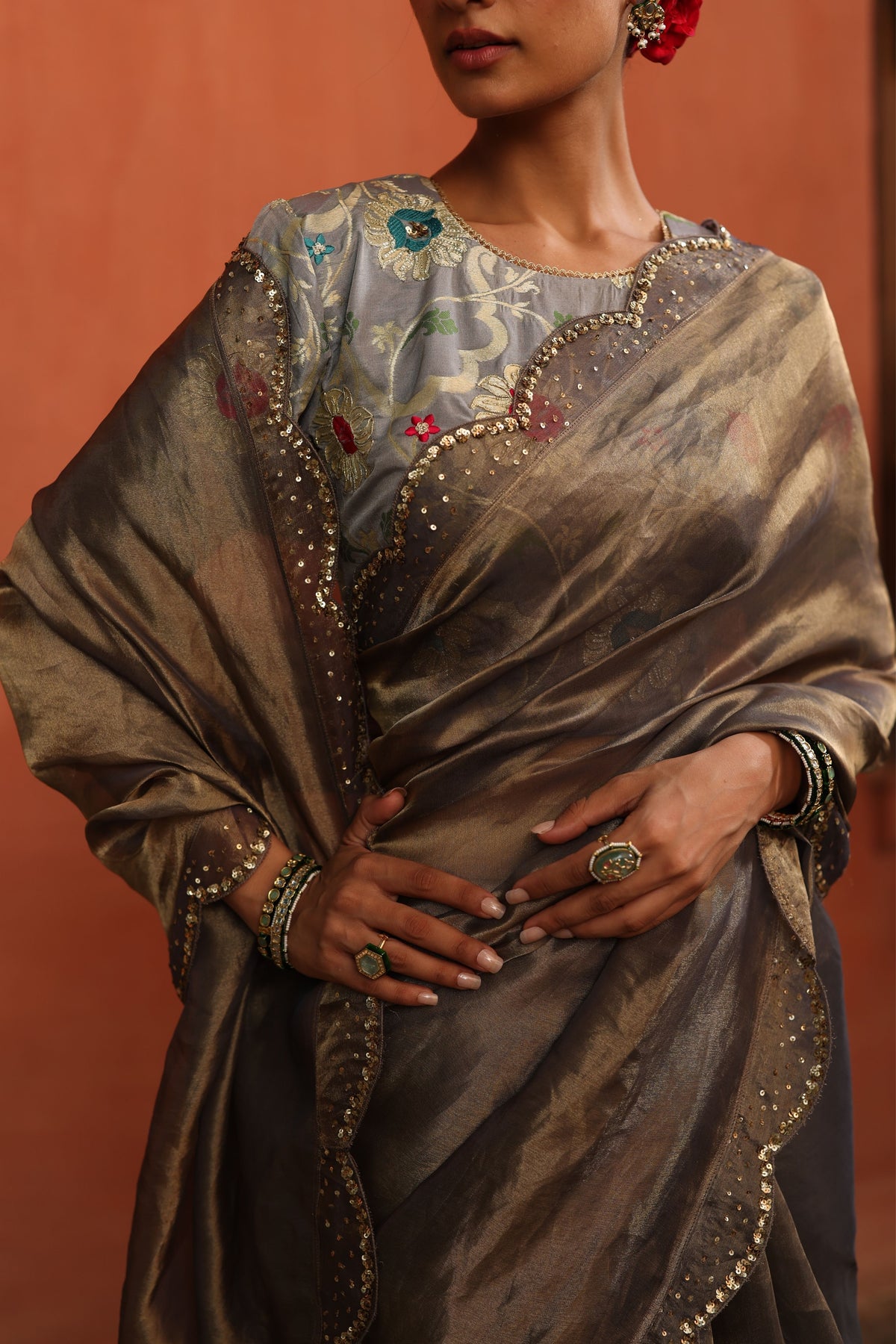 Grey Gulkand Saree