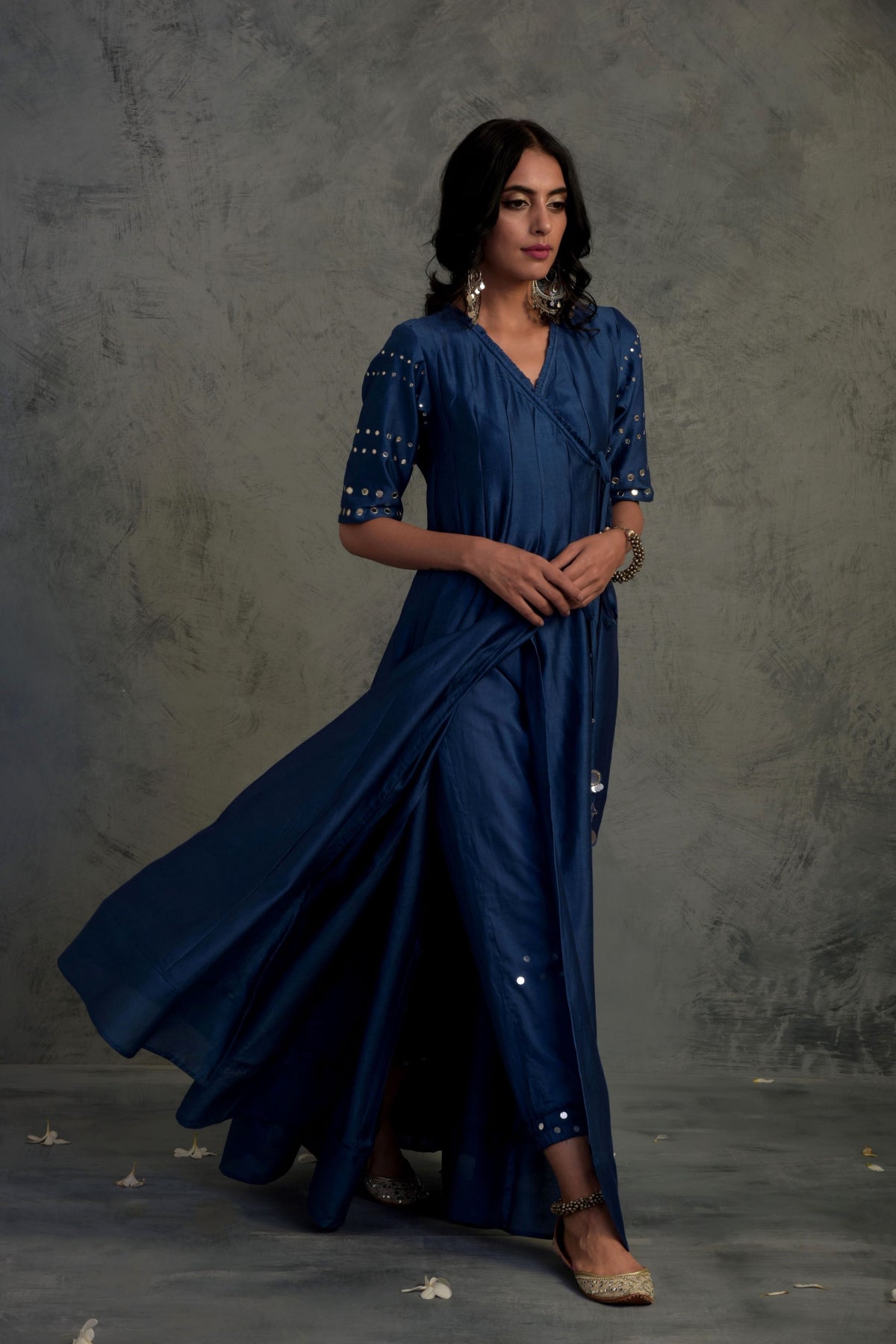 Sapphire Blue Anarkali Set