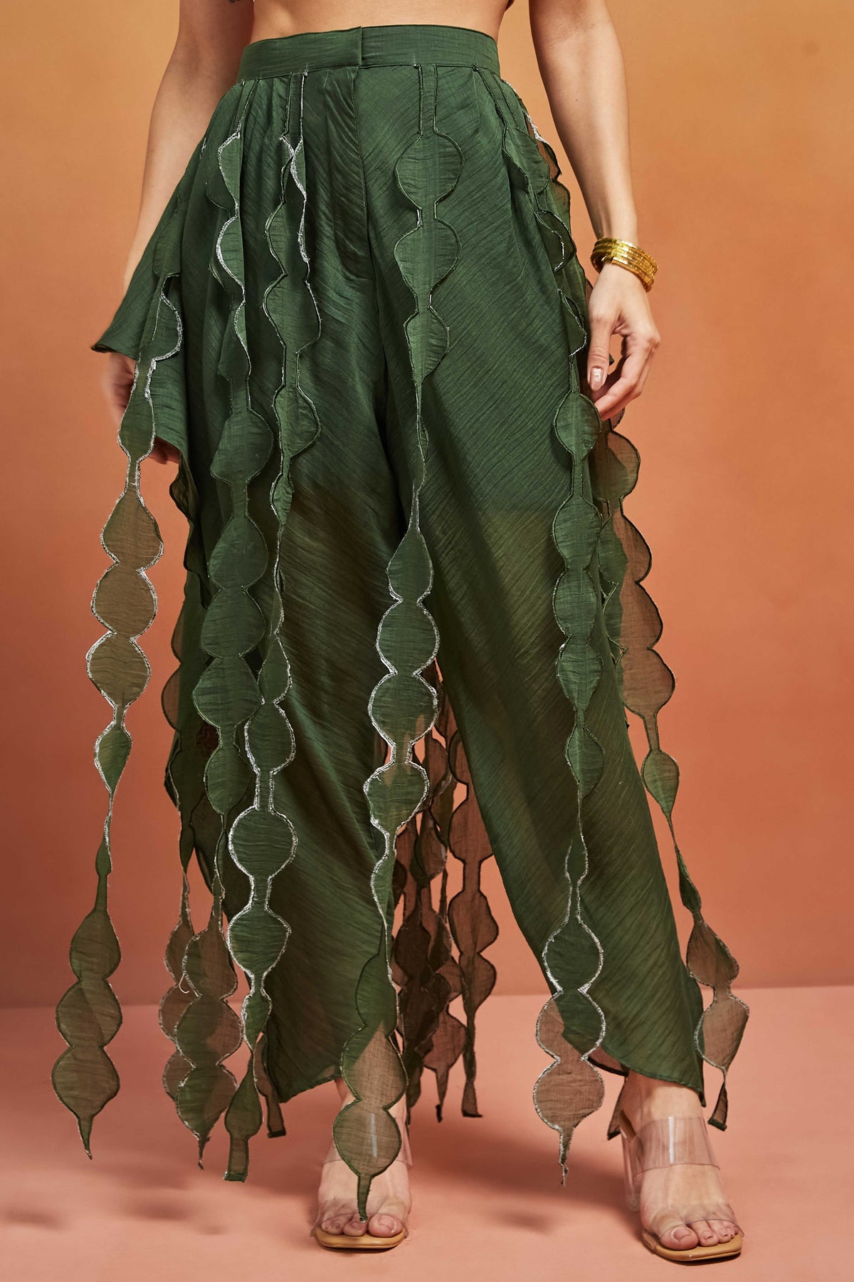 Green Cut Work Co-ord Set