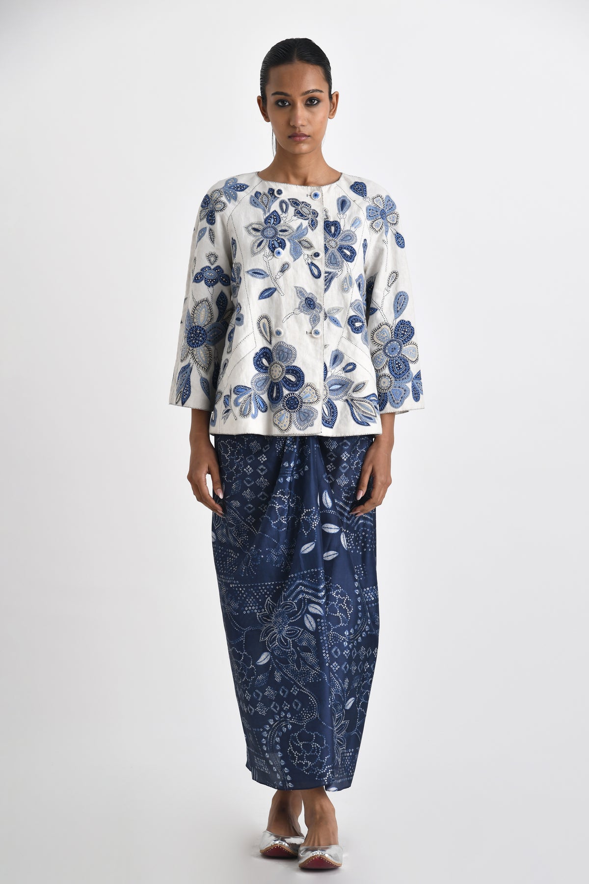 Ballacio Knotted Printed Skirt