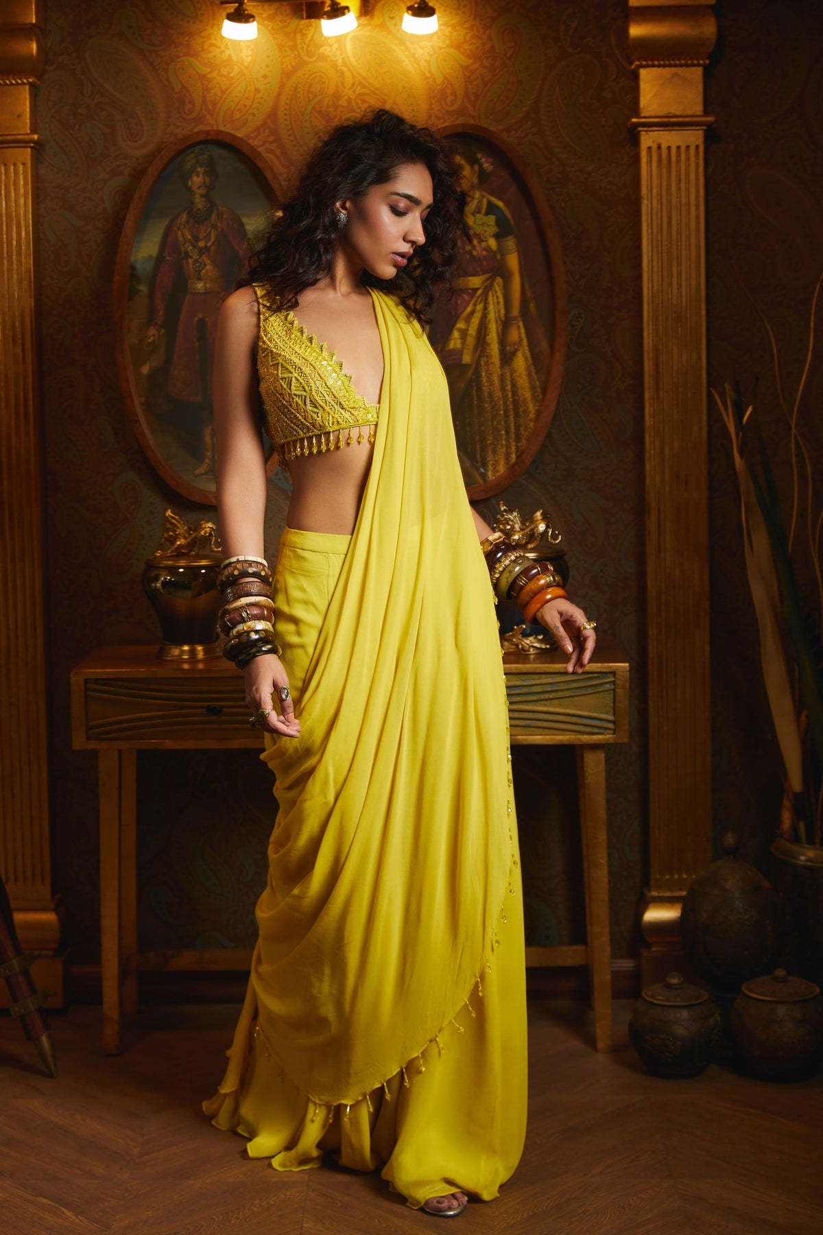 Yellow Saree Set